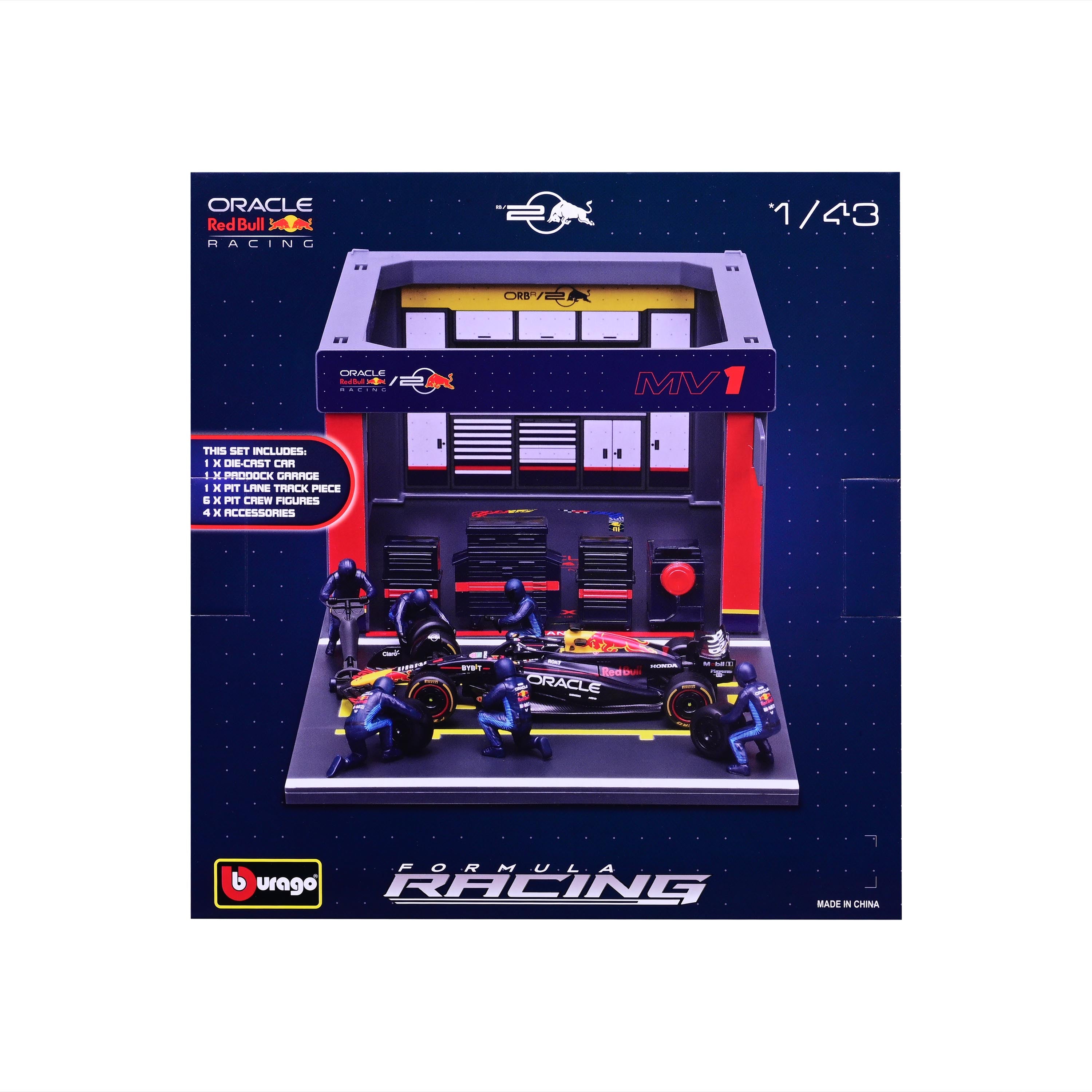 bburago-formula-1-red-bull-rb20-verstappen-boxenstopp-set-1-43-figuren image 6
