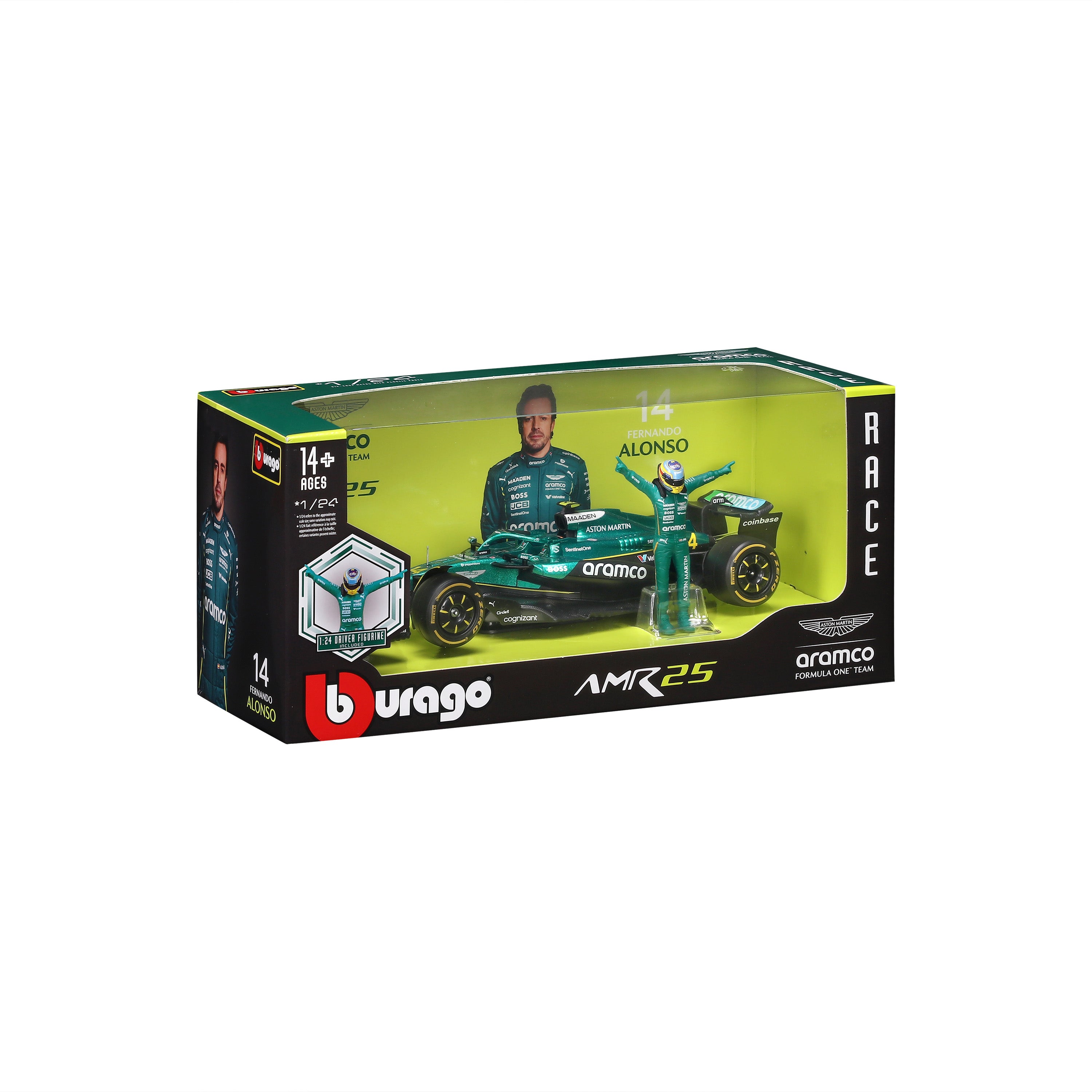 bburago-formula-1-aston-martin-amr25-modellauto-1-24-alonso image 2