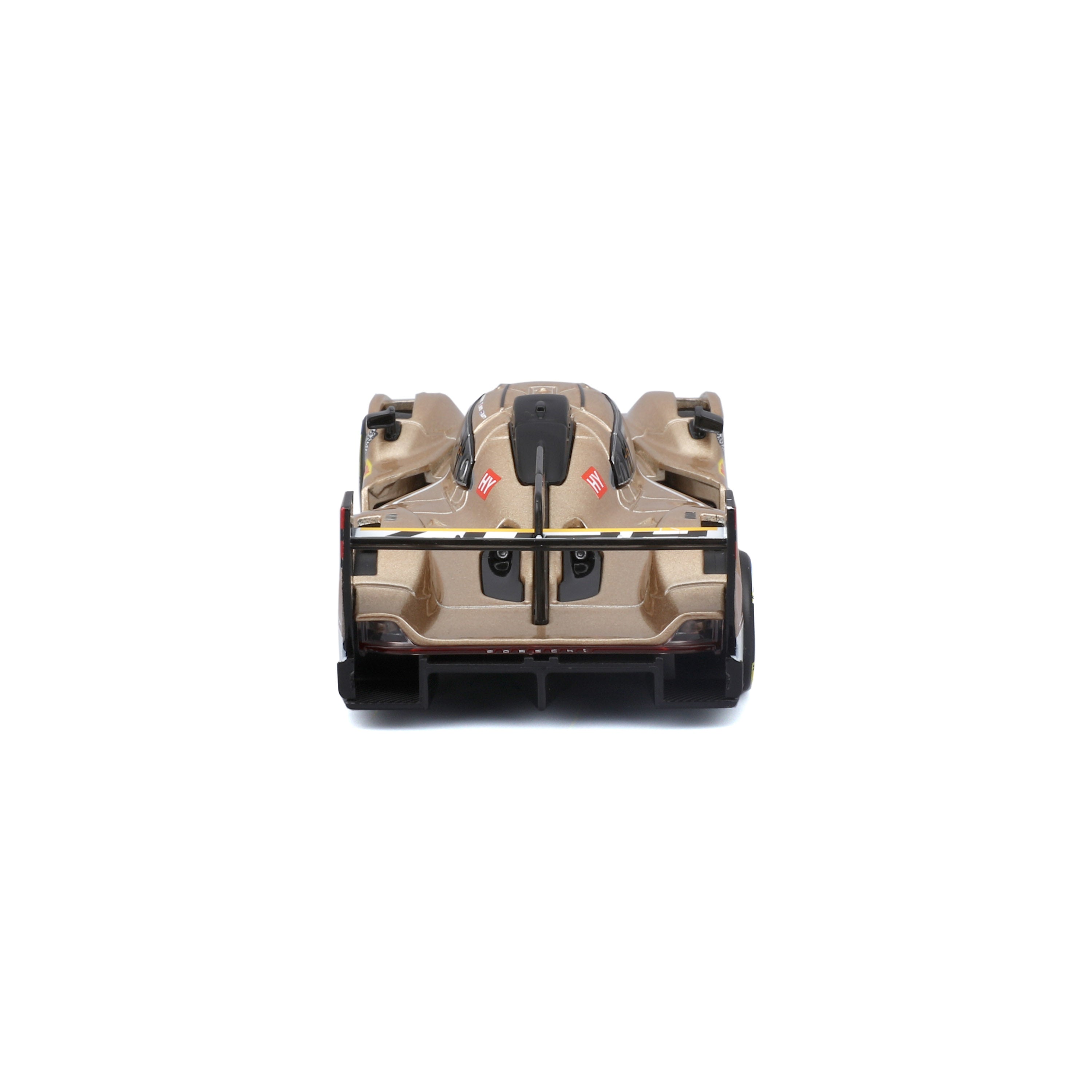 bburago-racing-porsche-963-12-modellauto-1-43-gold-mit-vitrine image 4