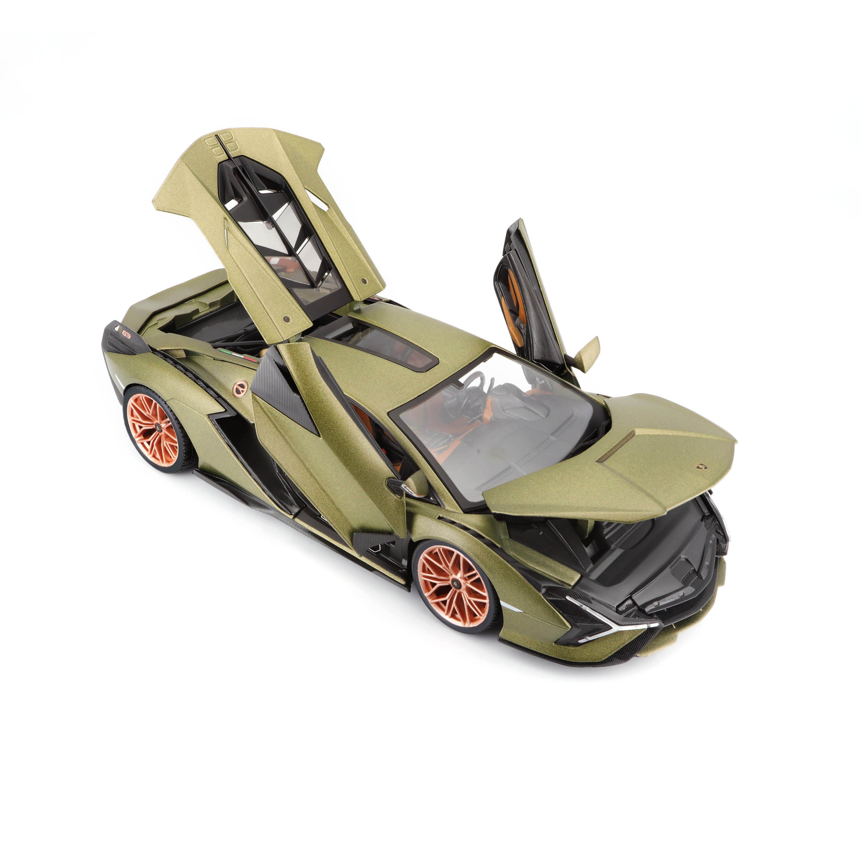 bburago-street-cars-lamborghini-sian-fkp-37-modellauto-1-18-gr-n image 4