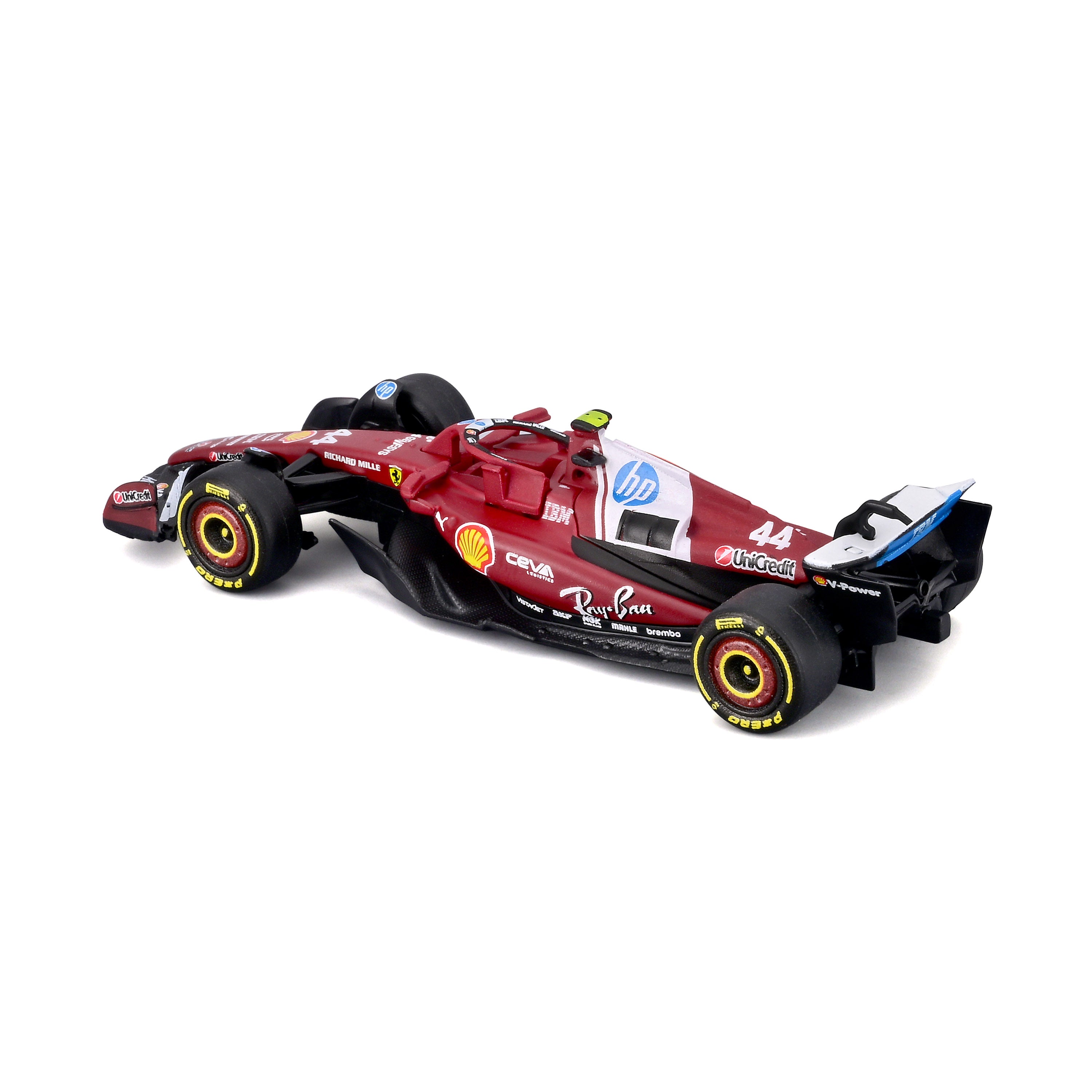 bburago-f1-ferrari-sf-25-hamilton-44-modellauto-1-64-rot-vitrine image 5