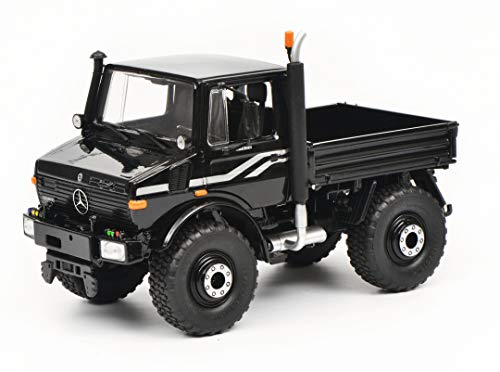 schuco-edition-mercedes-unimog-u1600-modellauto-1-32-schwarz-metall image 3