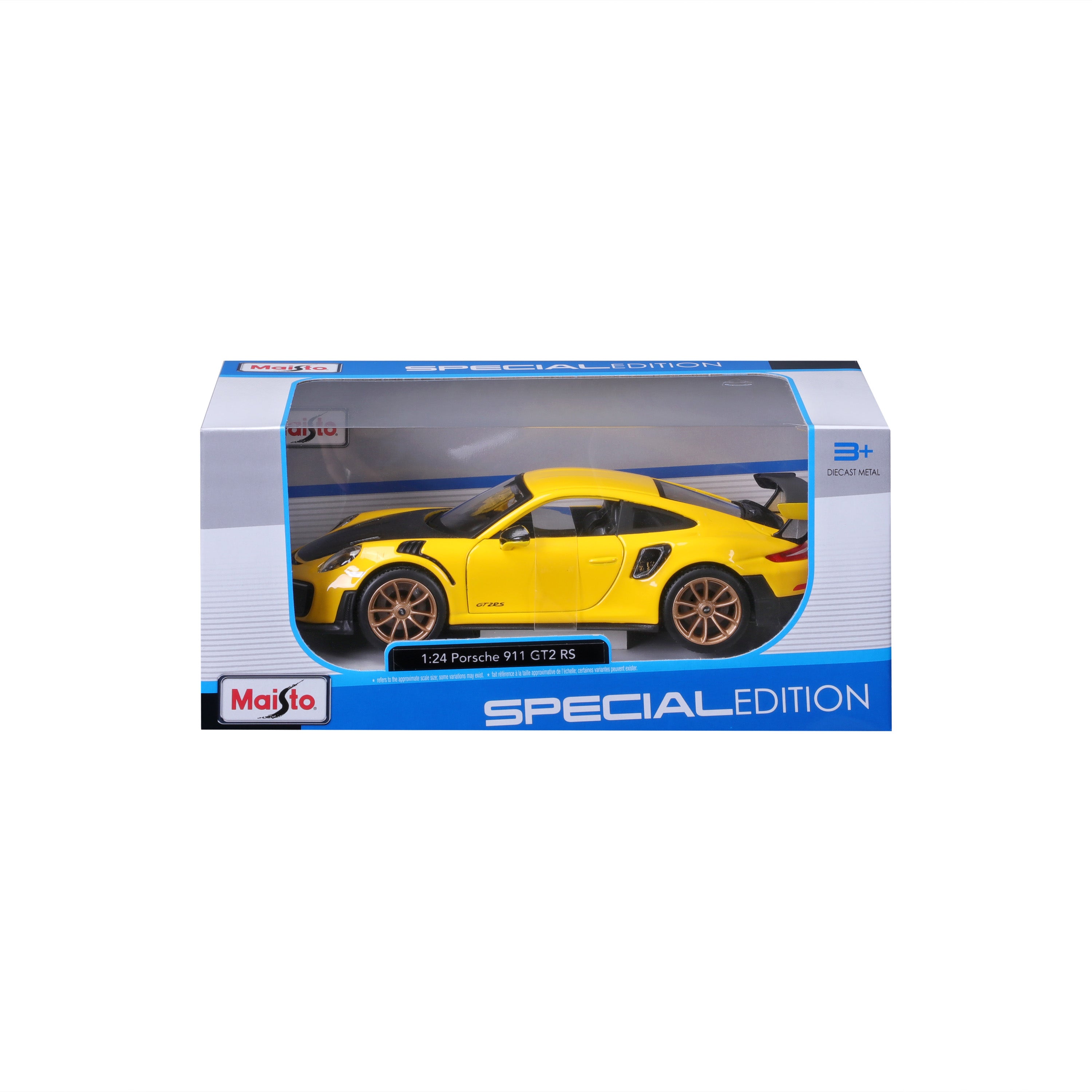 bburago-street-cars-porsche-911-gt2-rs-modellauto-1-24-gelb image 7
