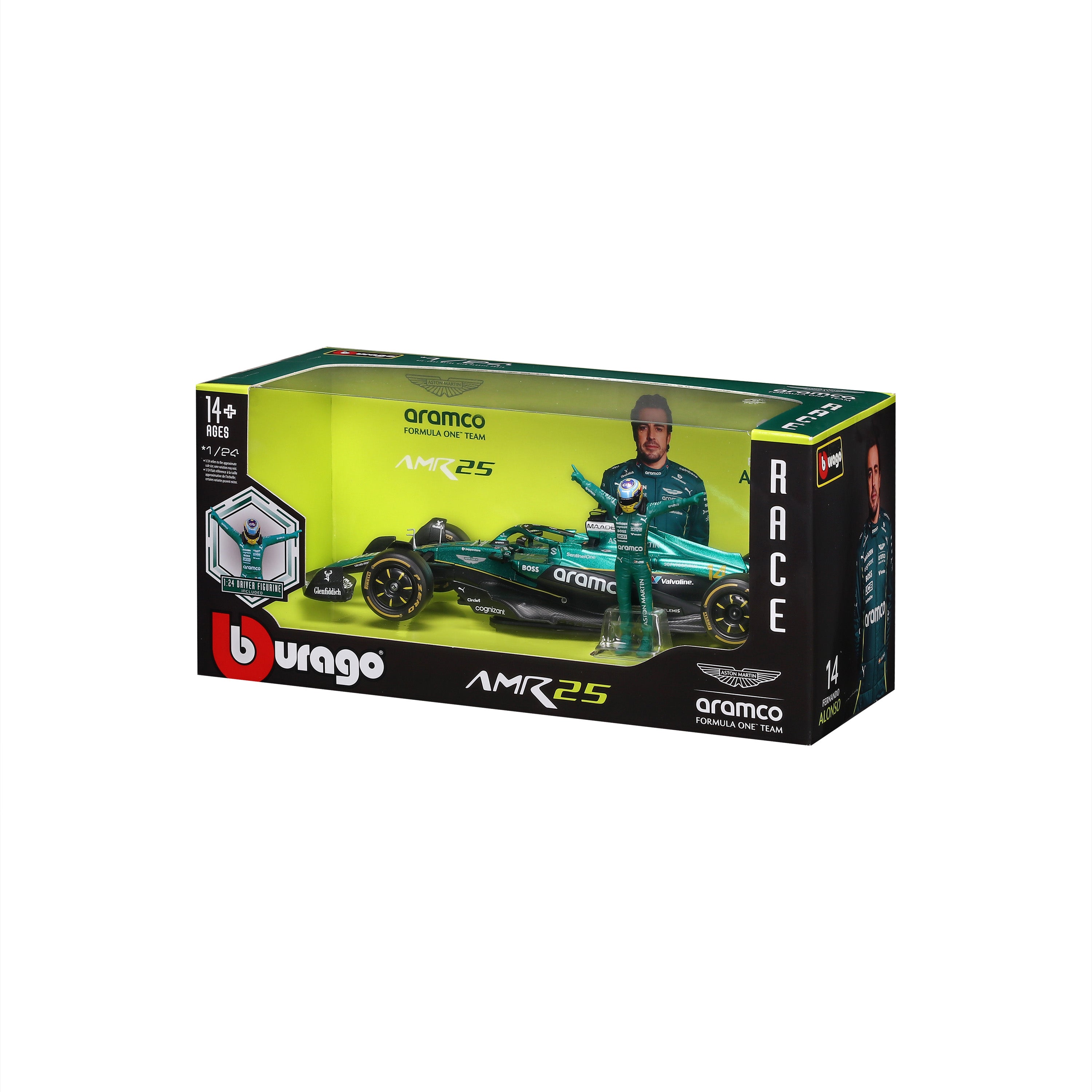 bburago-formula-1-aston-martin-amr25-modellauto-1-24-alonso image 8