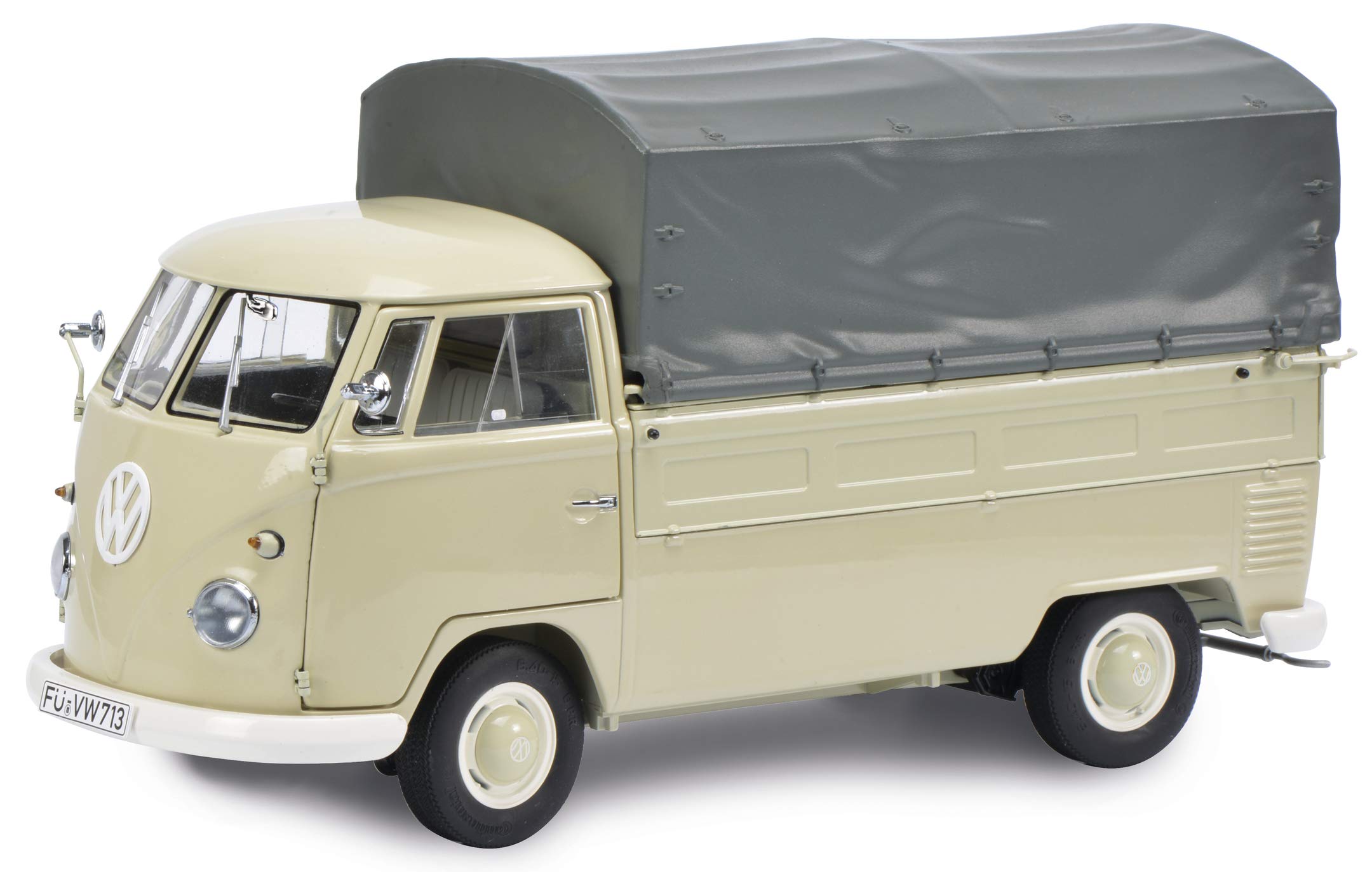 schuco-vw-t1-pritsche-plane-modellauto-1-32-beige image 1
