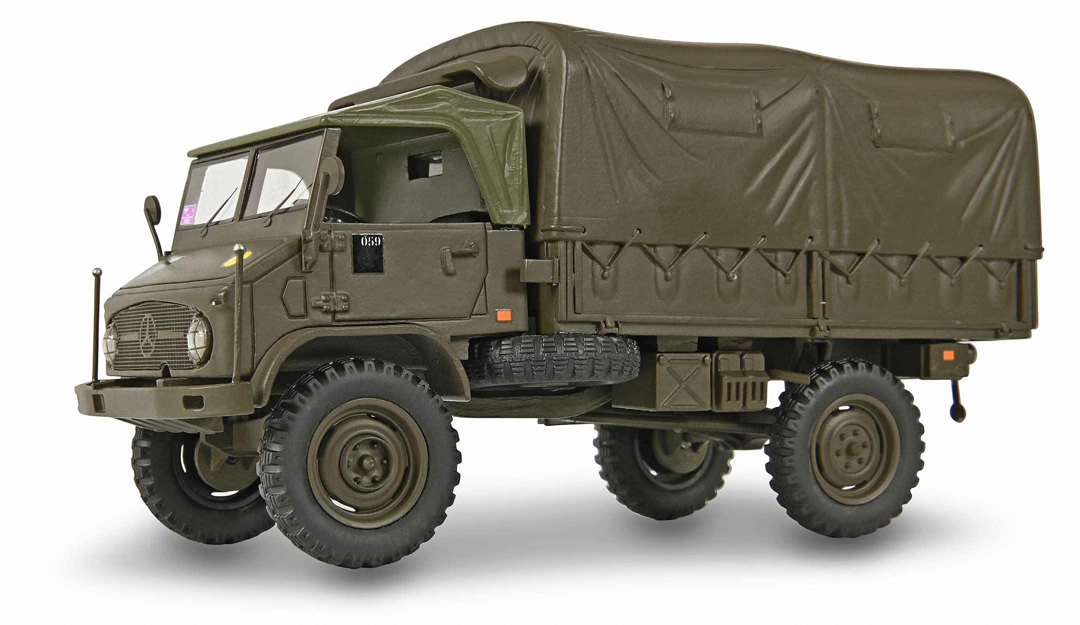 schuco-pro-r35-unimog-404-s-pritsche-plane-modellauto-1-35-oliv image 3