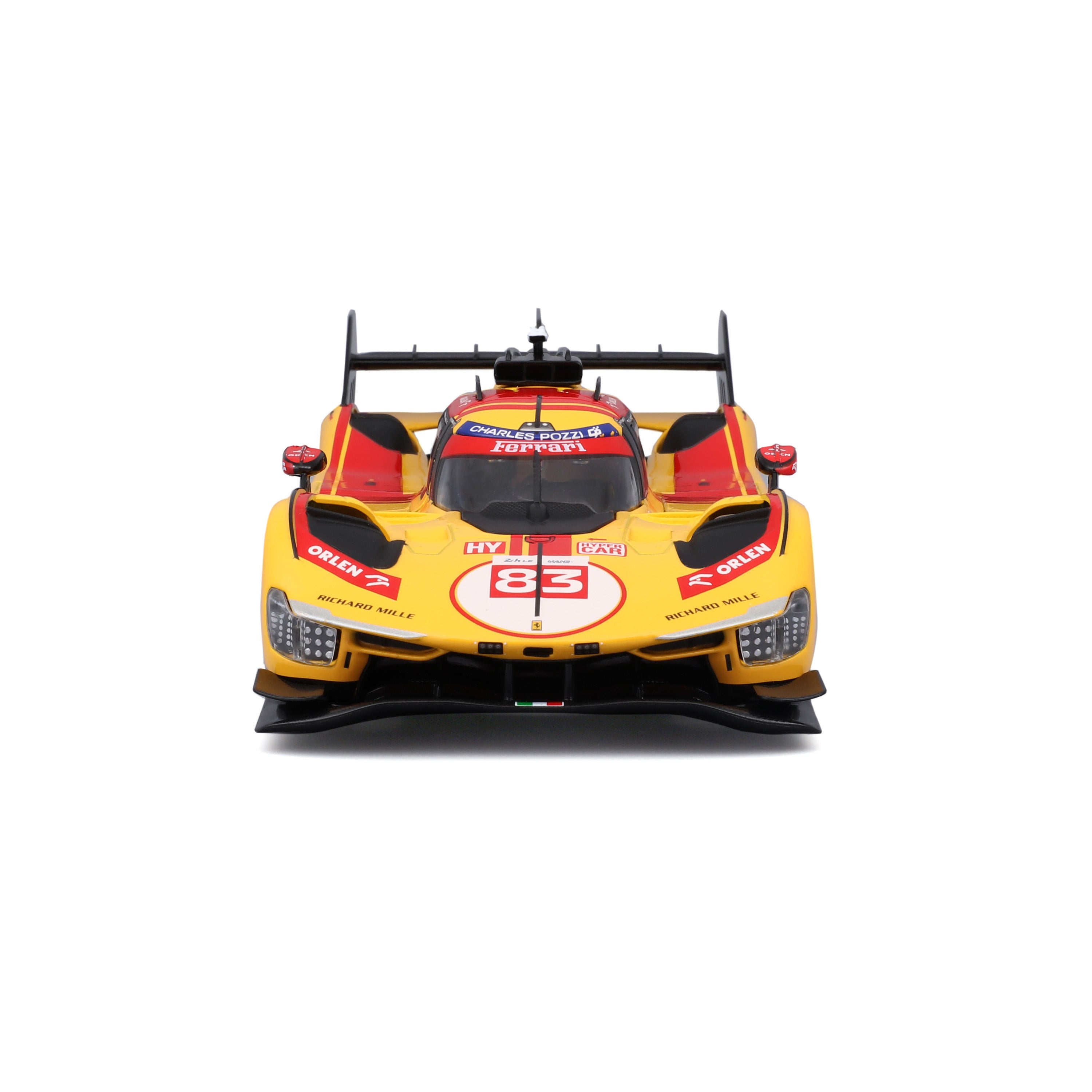 bburago-racing-ferrari-499p-modellauto-1-24-le-mans-nr-83-gelb image 3