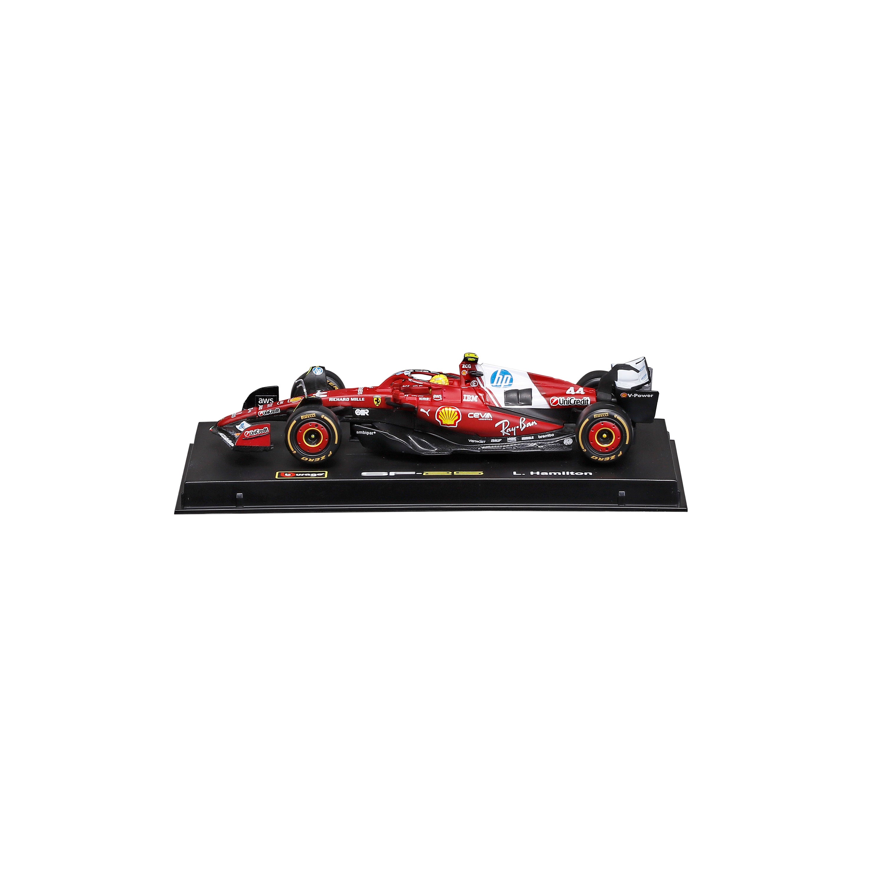 bburago-formula-1-ferrari-sf-25-modellauto-1-43-hamilton-vitrine image 4