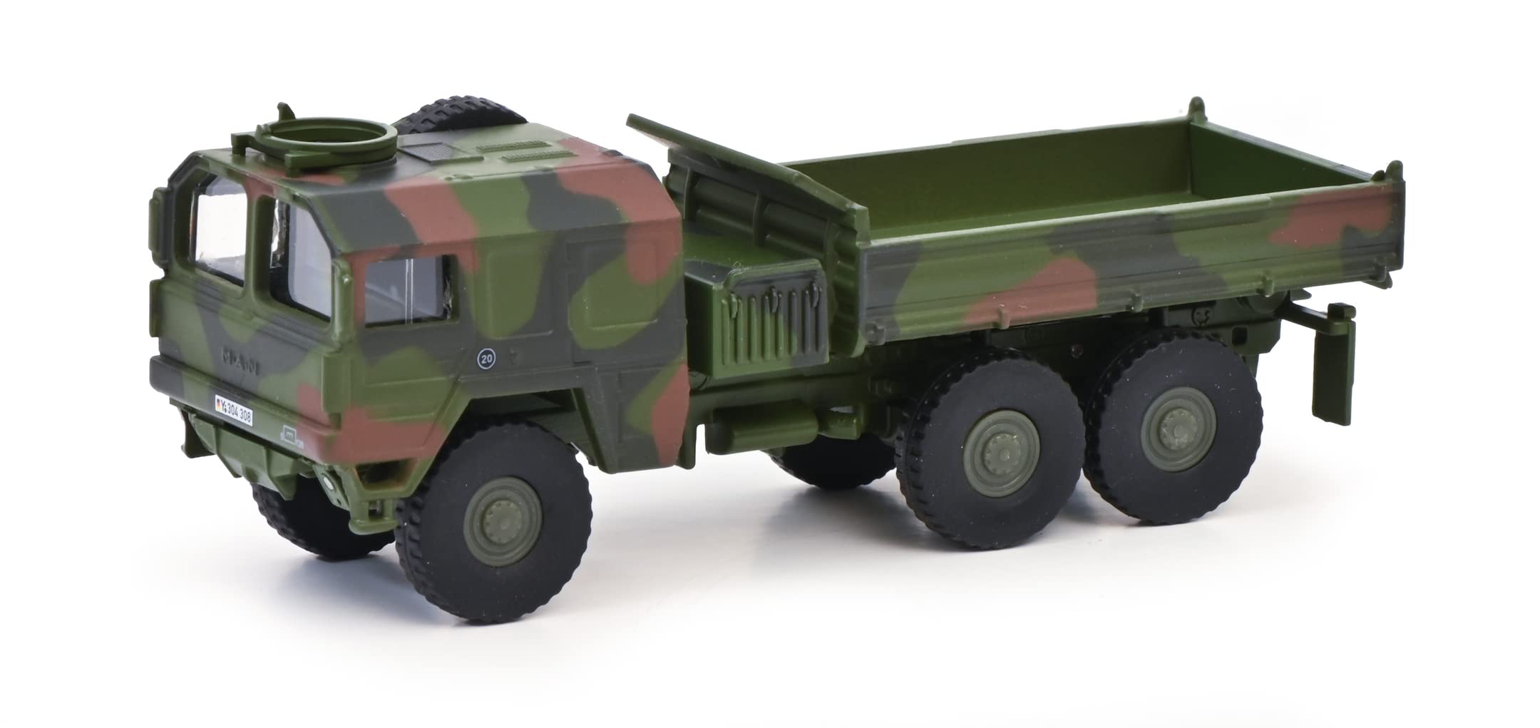 schuco-edition-man-7to-kat-kipper-modellauto-1-87-flecktarn image 1
