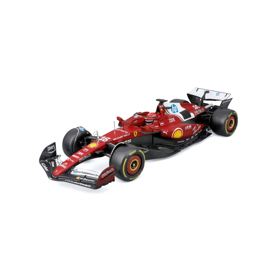 bburago-formula-1-ferrari-sf-25-leclerc-16-1-18-modellauto-rot image 1