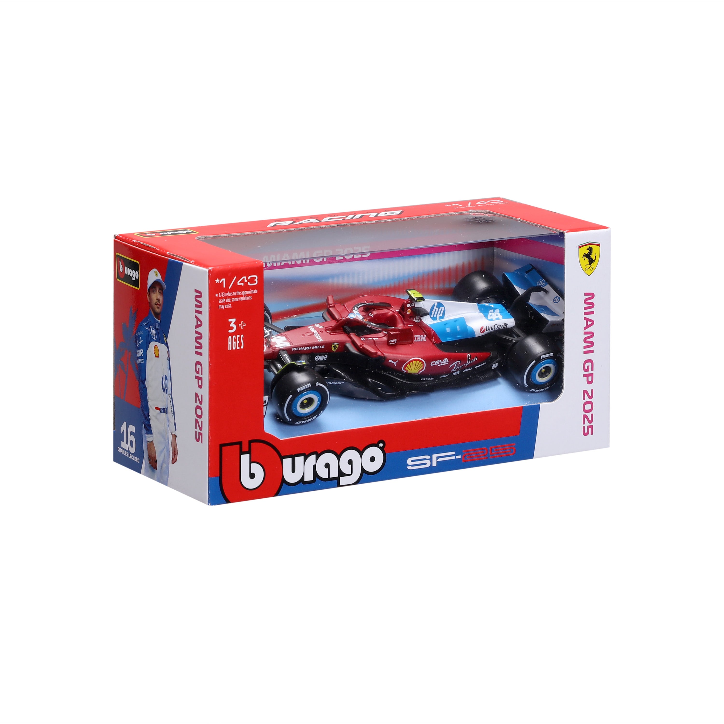 bburago-formula-1-ferrari-sf-25-hamilton-miami-modellauto-1-43 image 2