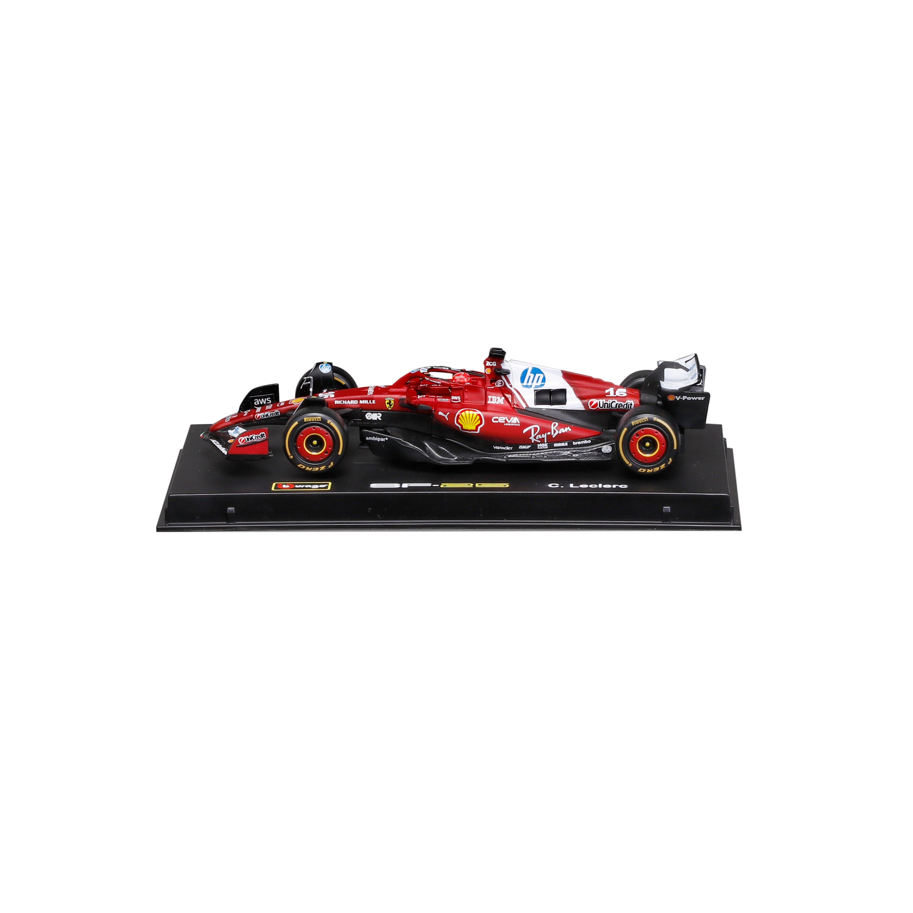 bburago-f1-ferrari-sf-25-16-modellauto-1-43-leclerc-vitrine image 4