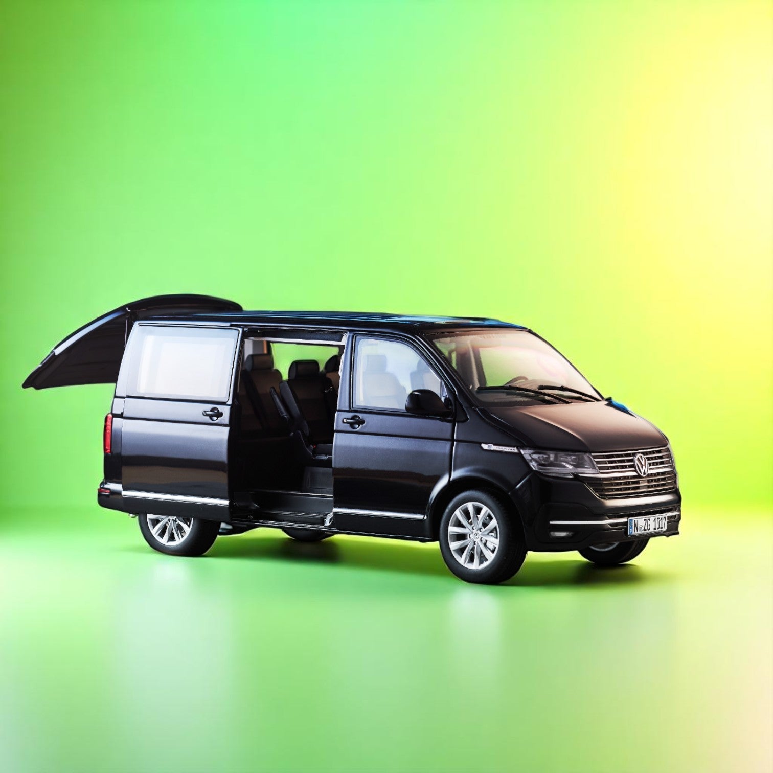 nzg-vw-t6-1-multivan-highline-auto-1-18-schwarz image 1