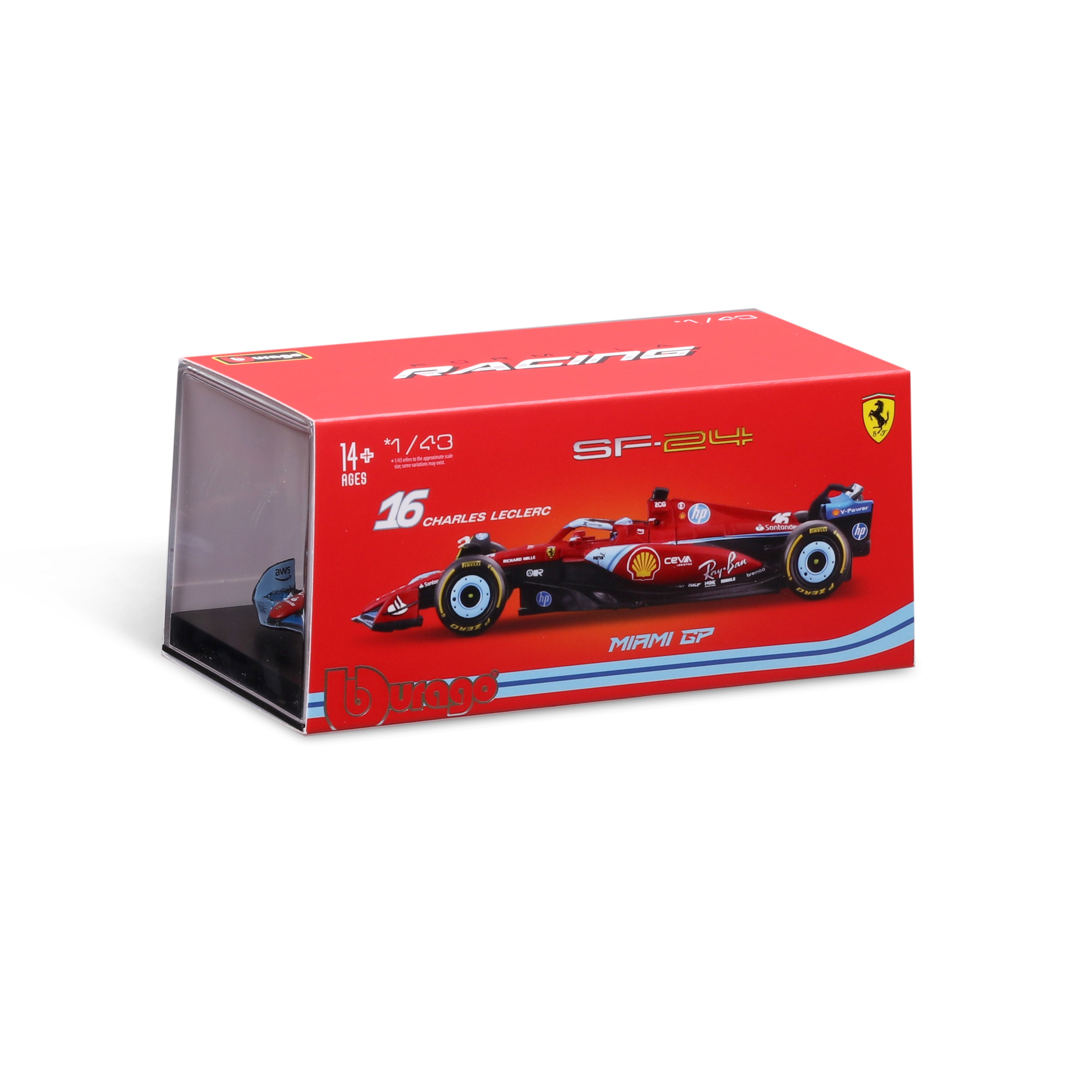 bburago-formula-1-ferrari-sf-24-leclerc-16-modellauto-1-43-miami image 2