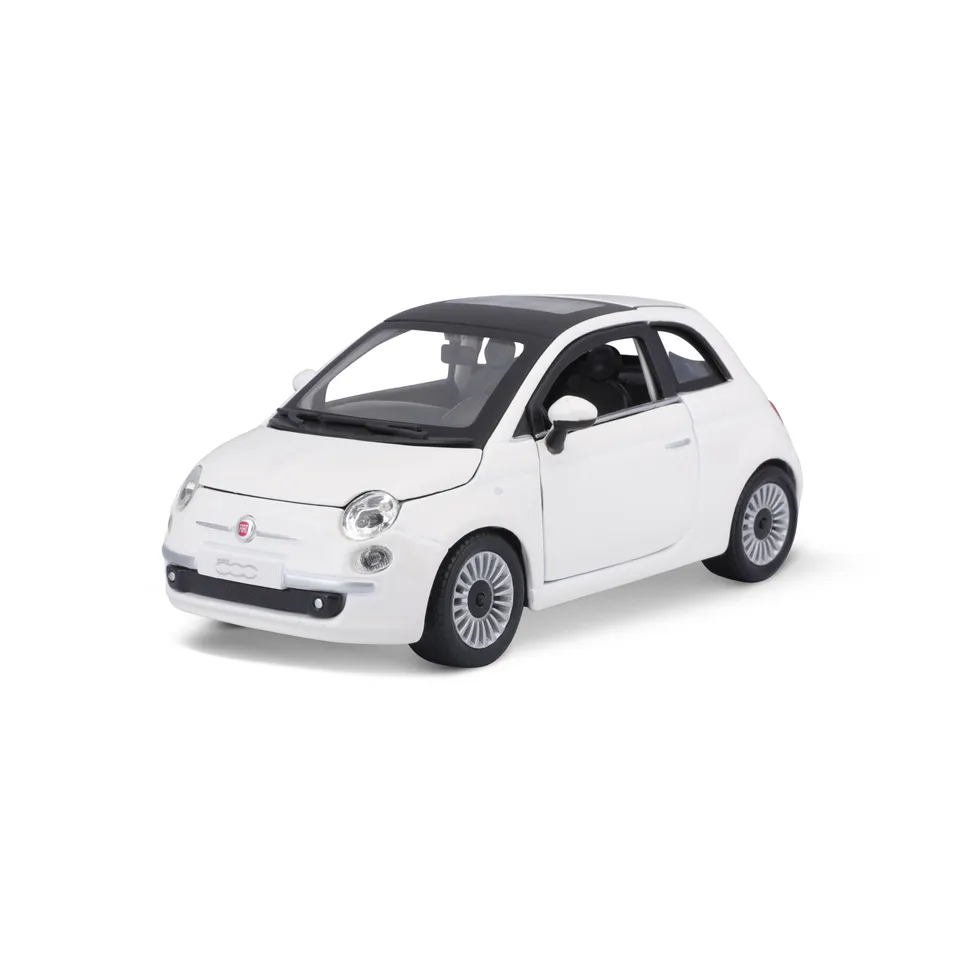 bburago-street-cars-fiat-500-2007-modellauto-1-24-wei image 1