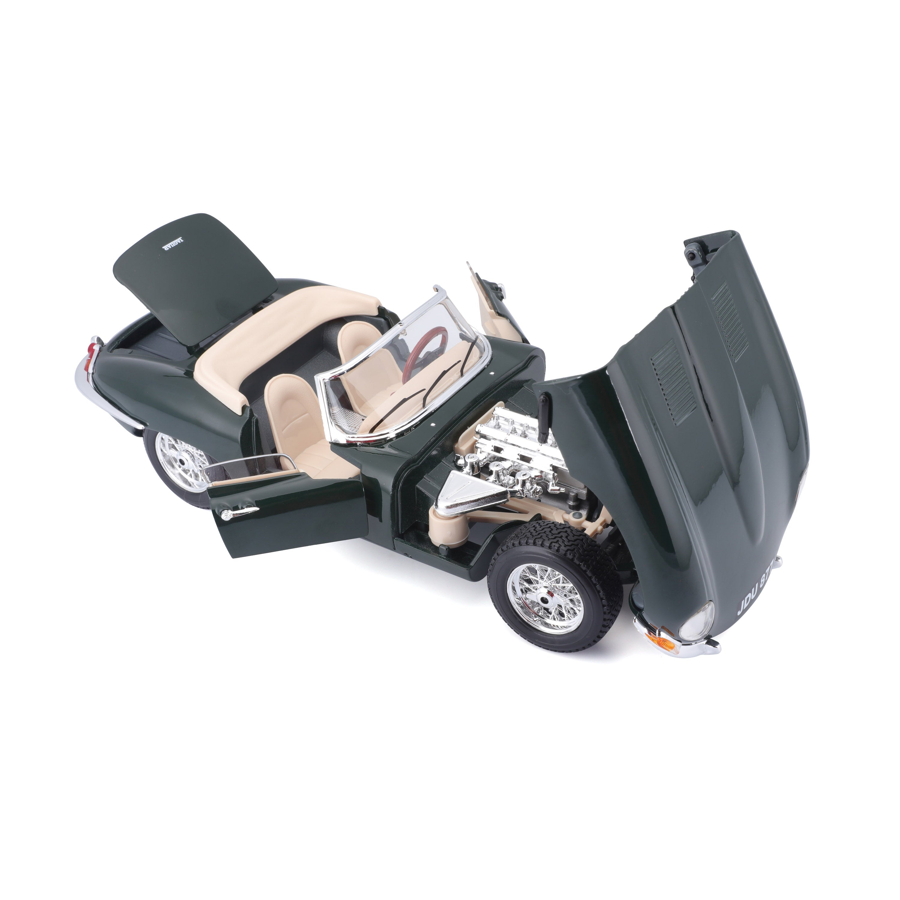 bburago-street-cars-jaguar-e-type-cabriolet-1-18-modellauto-gr-n image 6