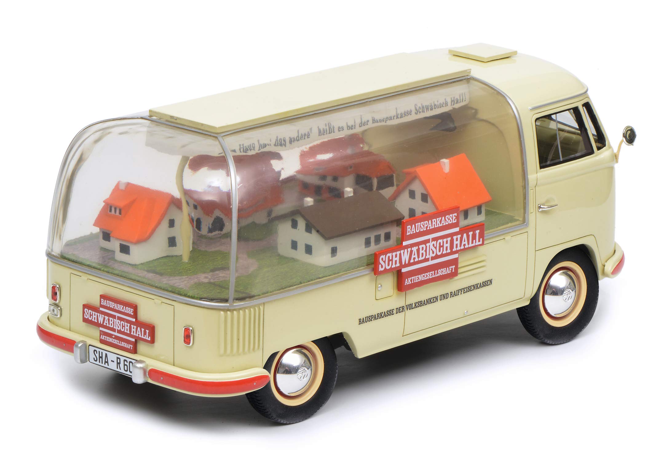 schuco-pro-r18-vw-t1a-schw-bisch-hall-modellauto-1-18-beige image 2