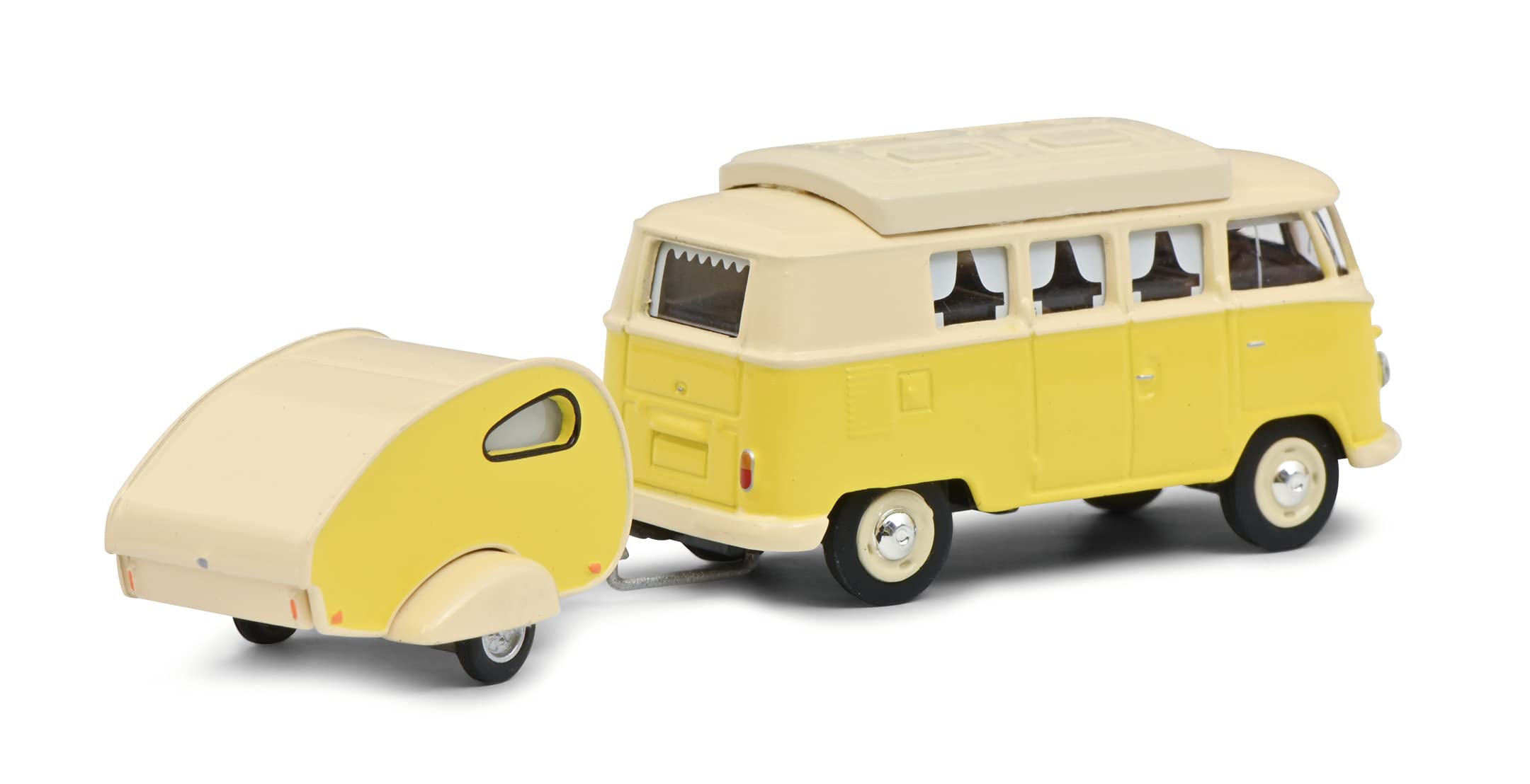 schuco-edition-vw-t1-camper-wohnanh-nger-modellauto-1-64-gelb image 2