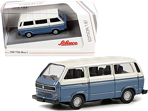 schuco-edition-vw-t3a-bus-l-modellauto-1-87-blau-wei image 4