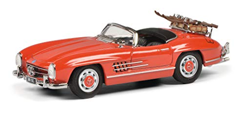 schuco-edition-mercedes-300sl-skiurlaub-modellauto-1-43-rot image 5