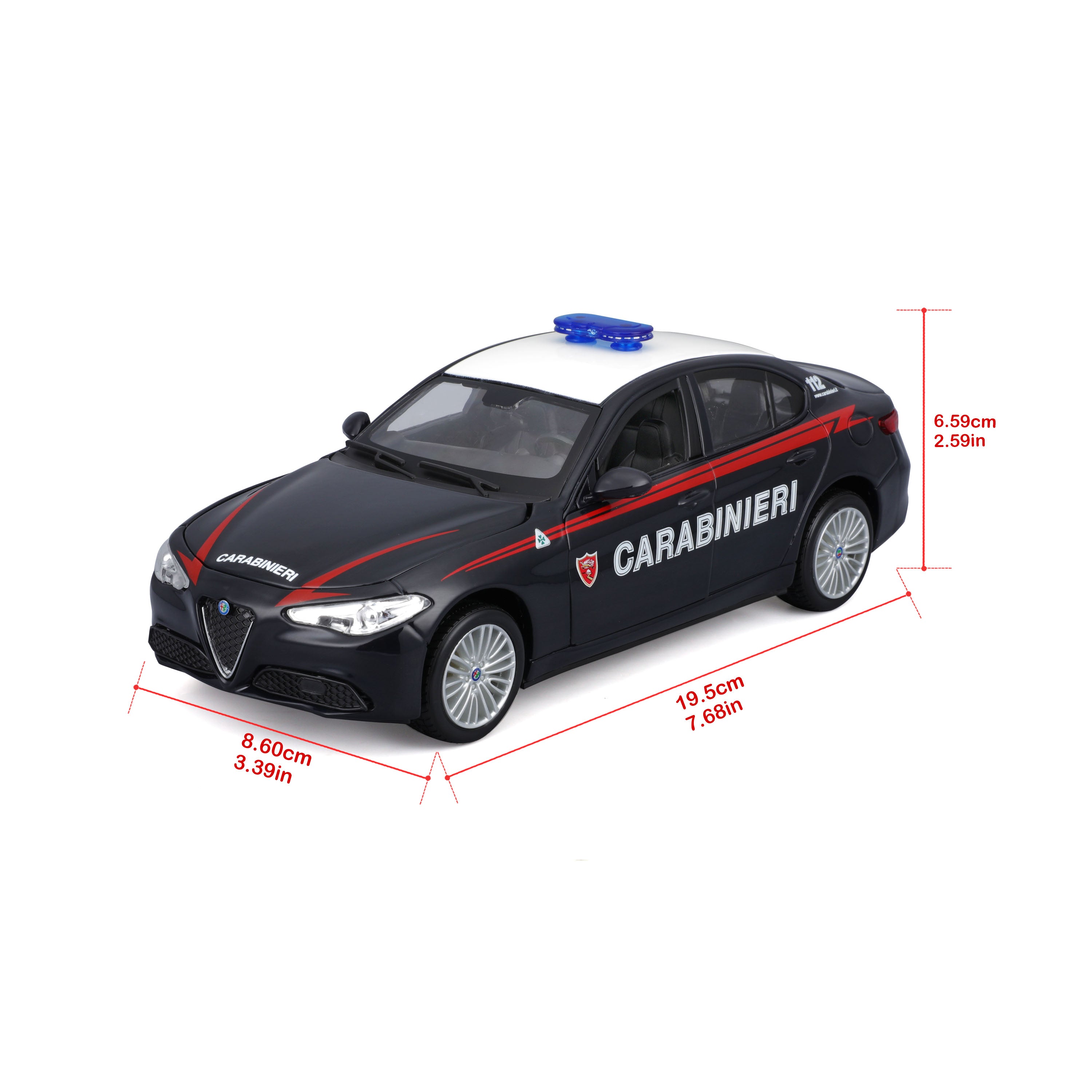 bburago-model-kit-alfa-romeo-giulia-carabinieri-1-24-modellbausatz-polizei image 5