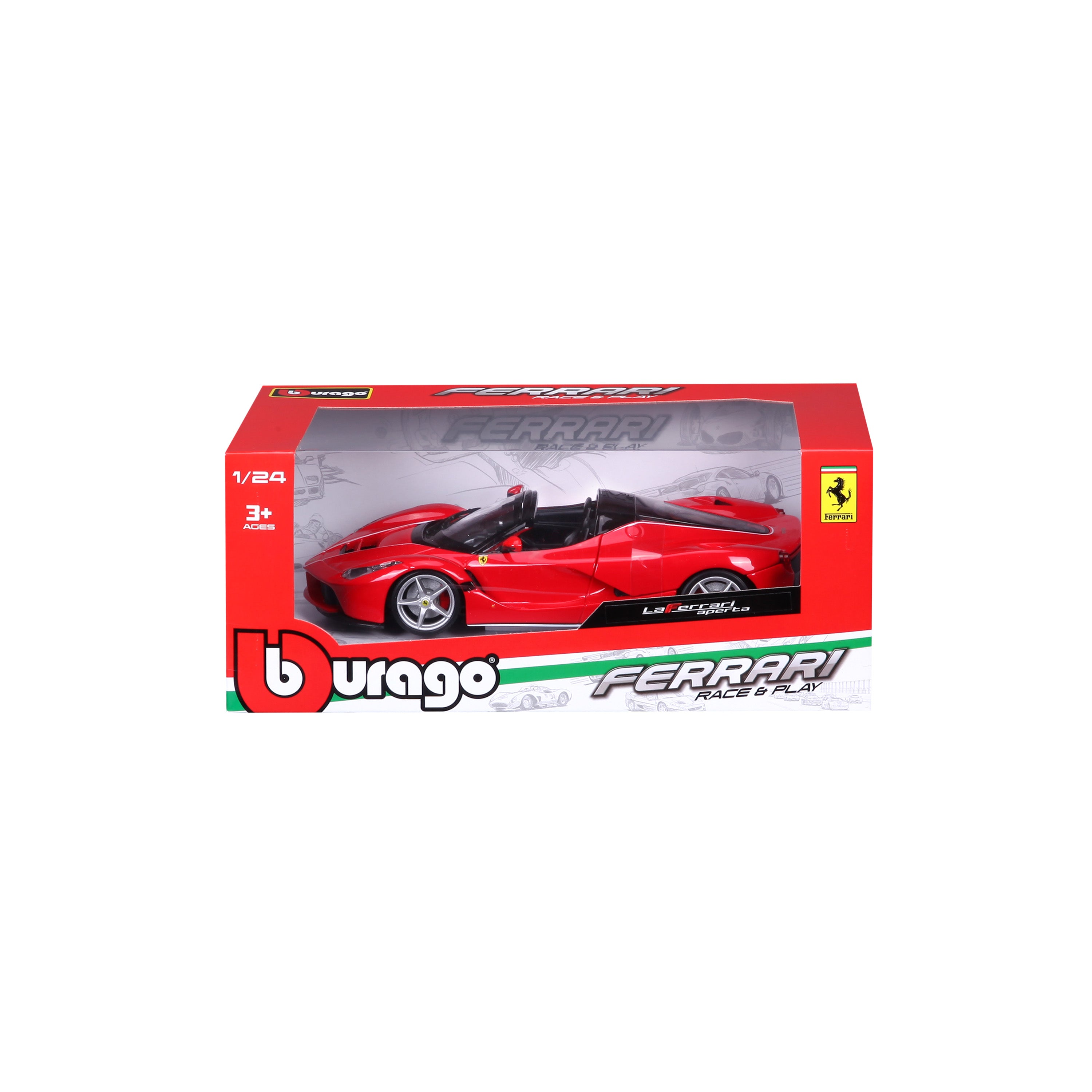 bburago-street-cars-laferrari-aperta-modellauto-1-24-rot image 2