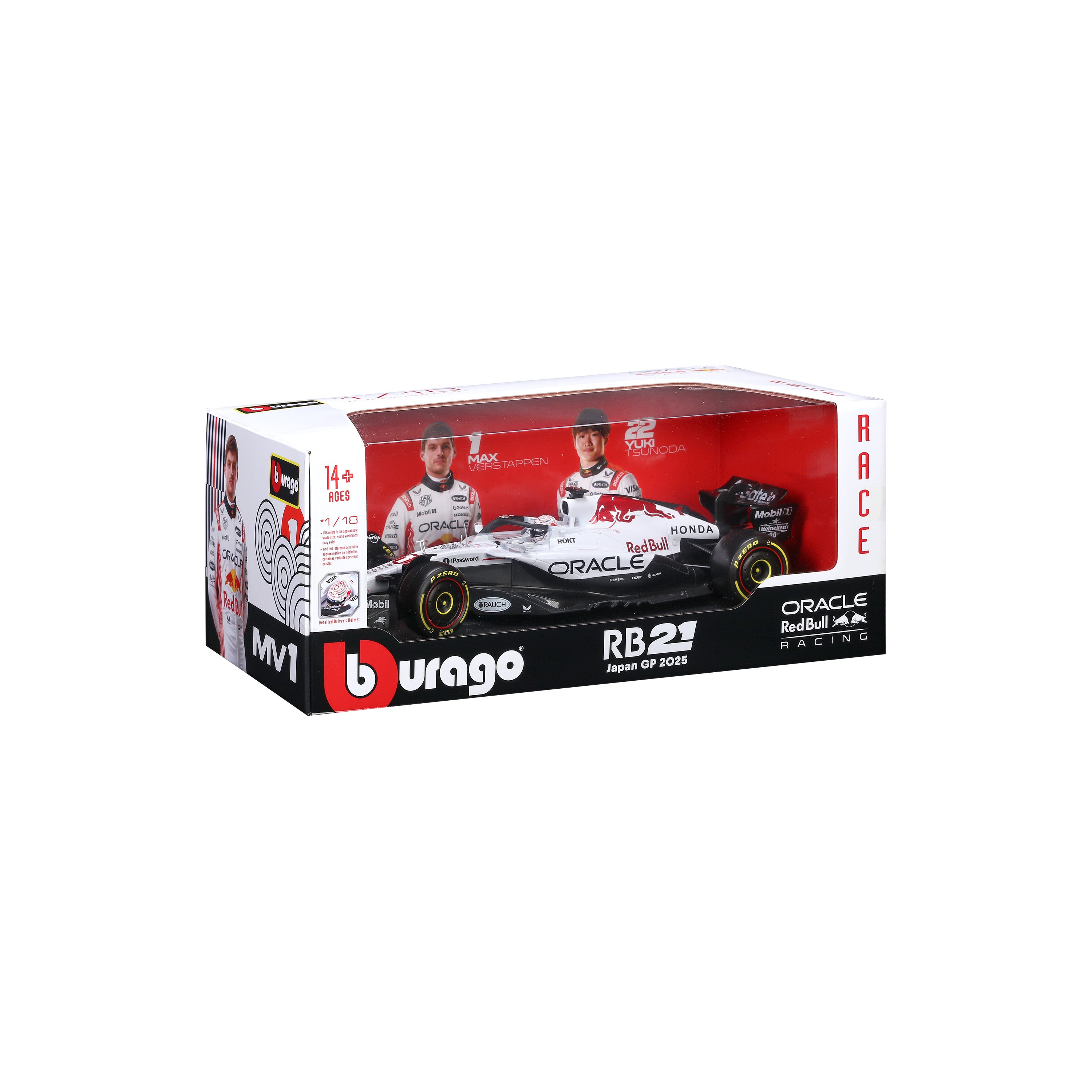 bburago-formula-1-red-bull-rb21-verstappen-japan-modellauto-1-18 image 2