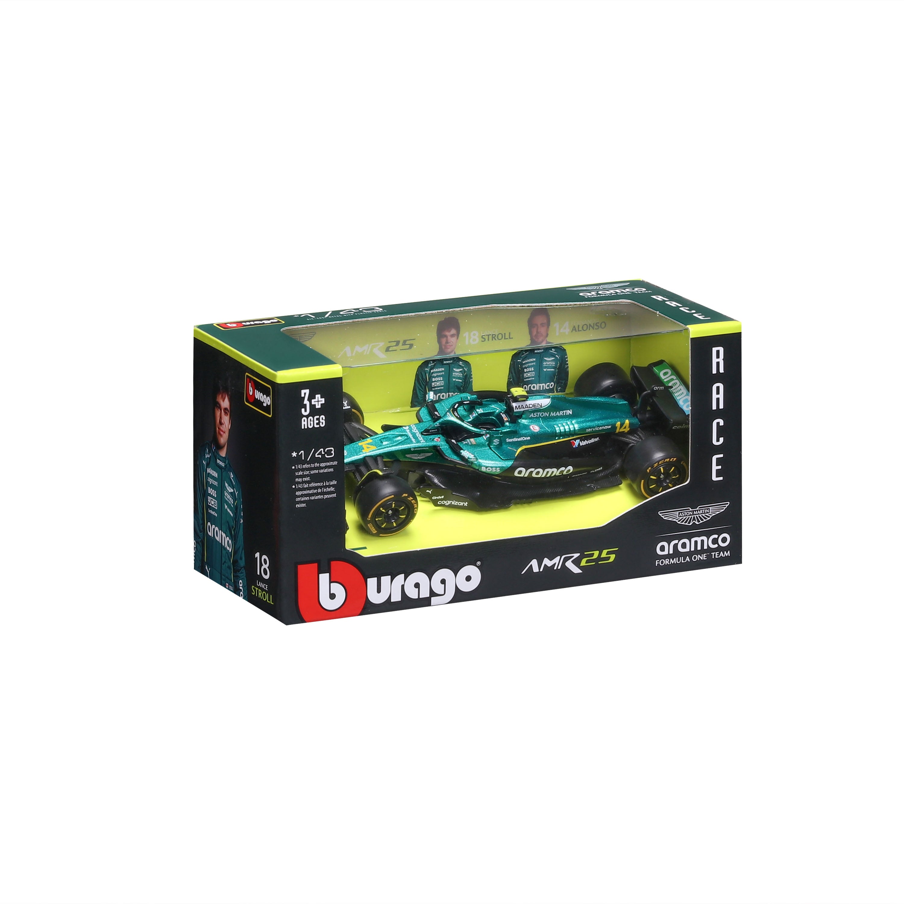 bburago-formula-1-aston-martin-amr25-alonso-modellauto-1-43-14 image 2