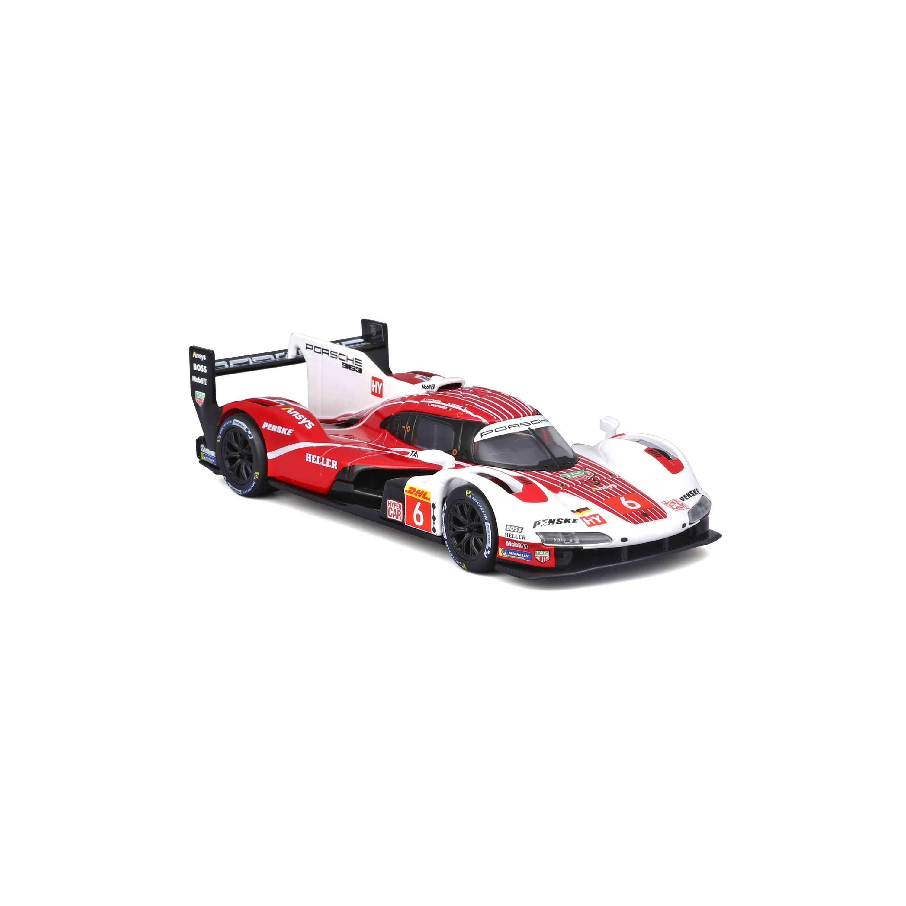 bburago-racing-porsche-963-nr-6-modellauto-1-43-wei-rot image 5