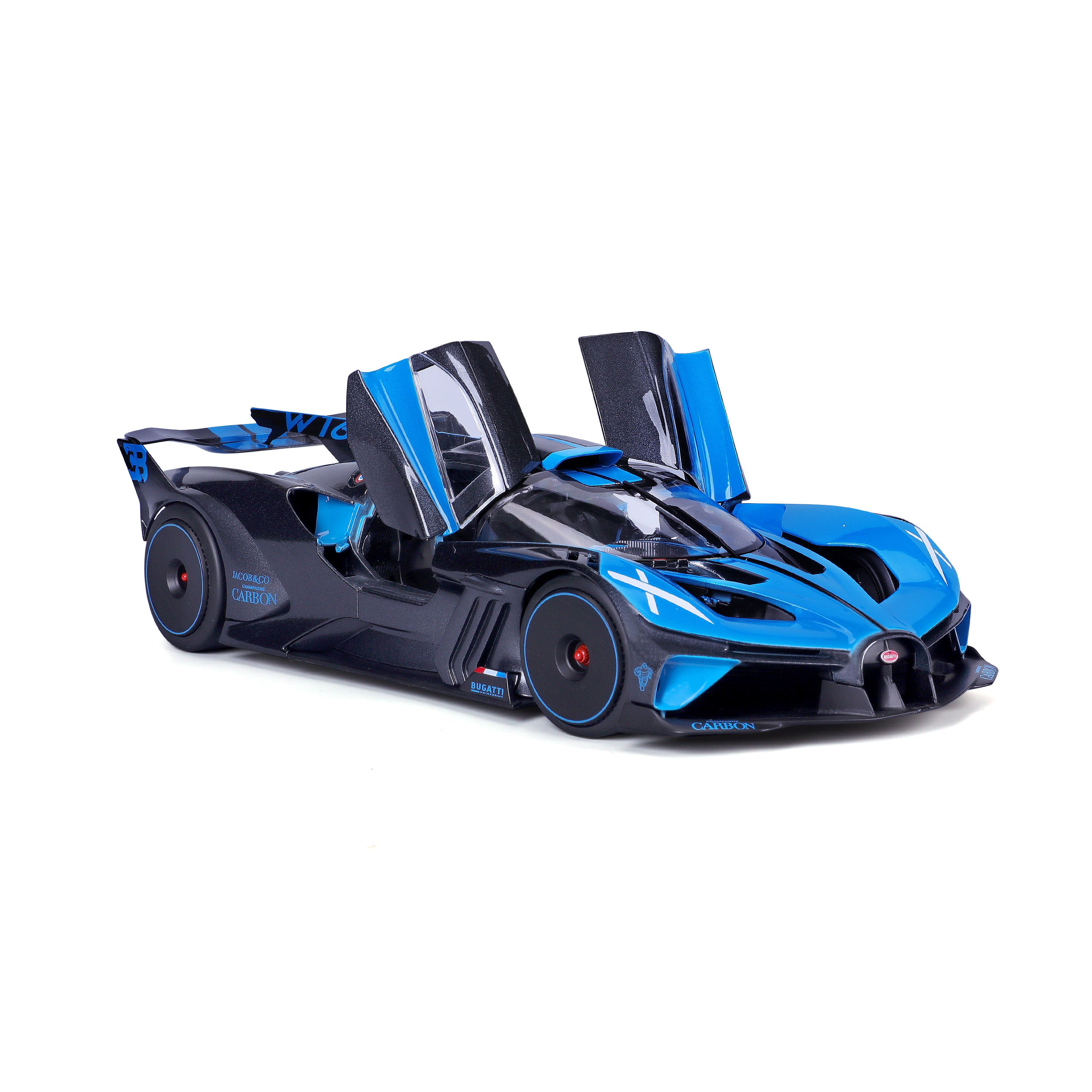 bburago-bugatti-bolide-modellauto-1-18-blau-schwarz image 3