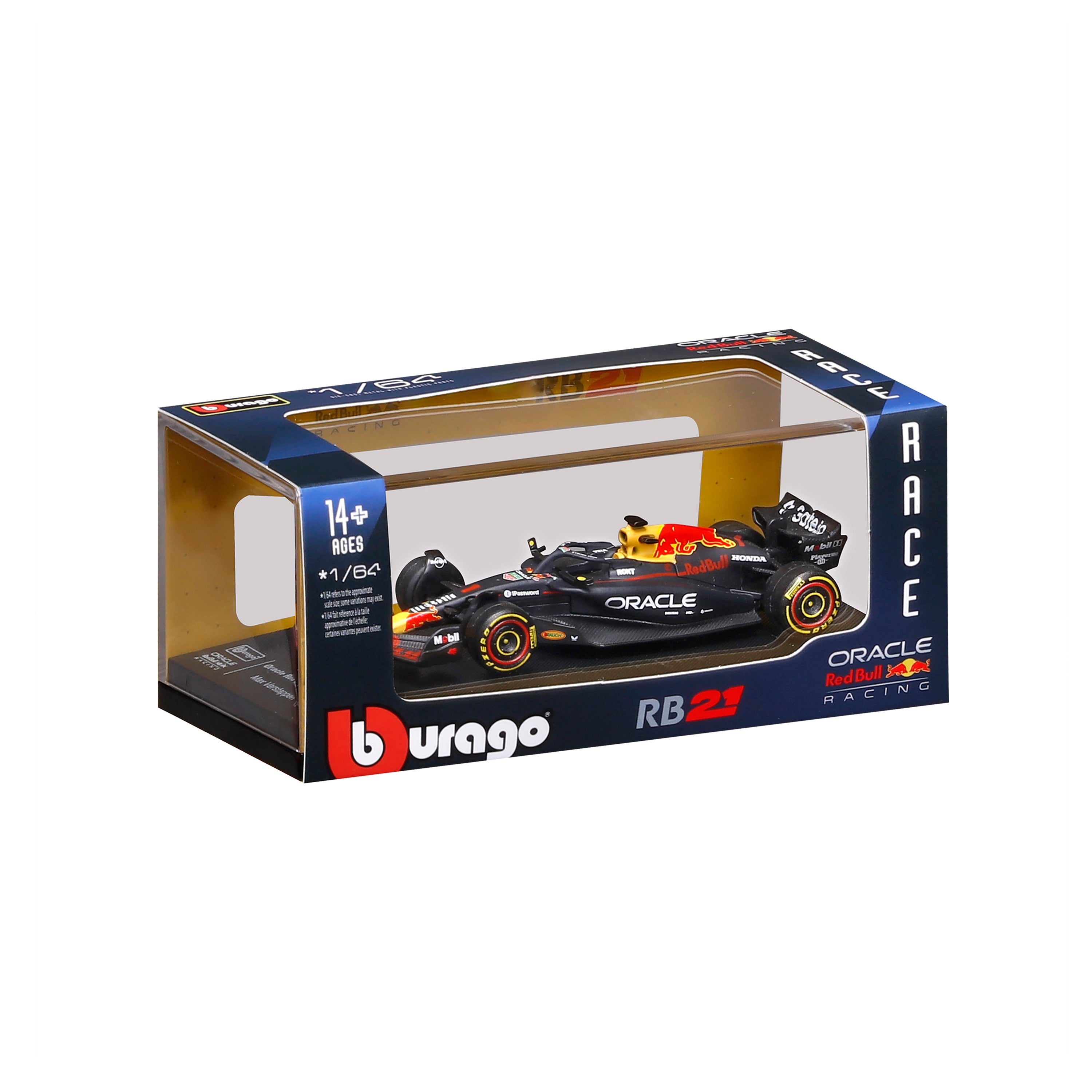 bburago-formula-1-red-bull-rb21-verstappen-1-64-modellauto-vitrine image 2