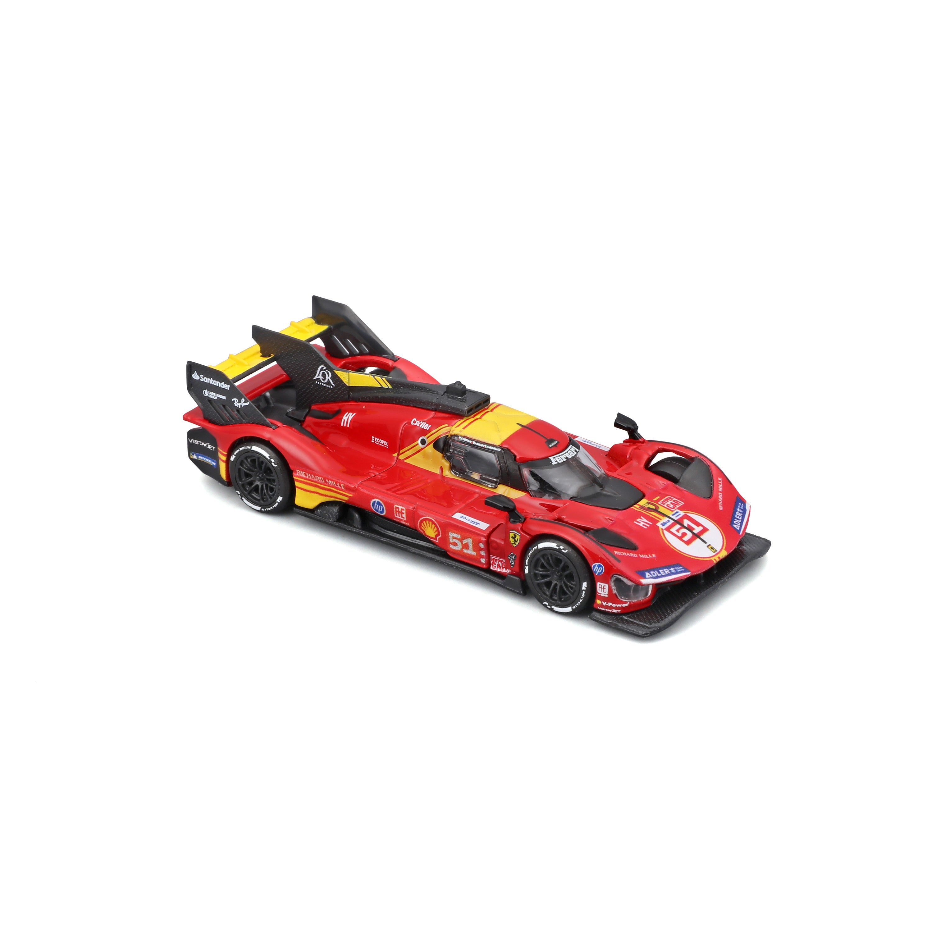 bburago-racing-ferrari-499p-51-modellauto-1-64-mit-vitrine image 7