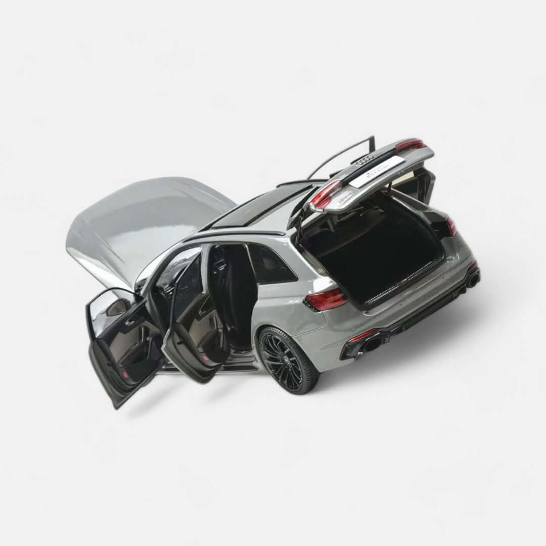 nzg-audi-rs4-avant-2020-modellauto-1-18-silber-mit-lenkung image 7