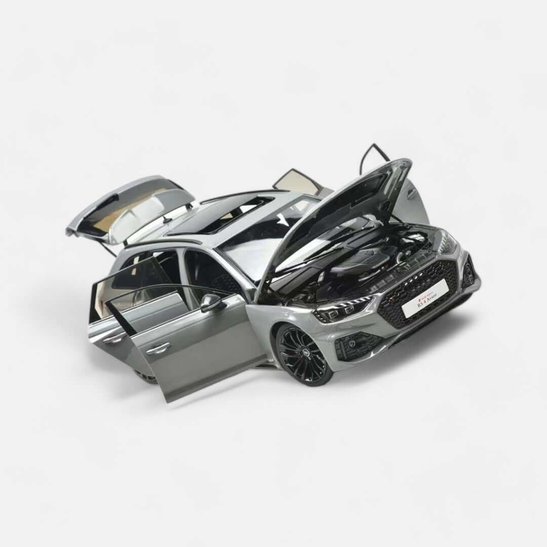 nzg-audi-rs4-avant-2020-modellauto-1-18-silber-mit-lenkung image 6
