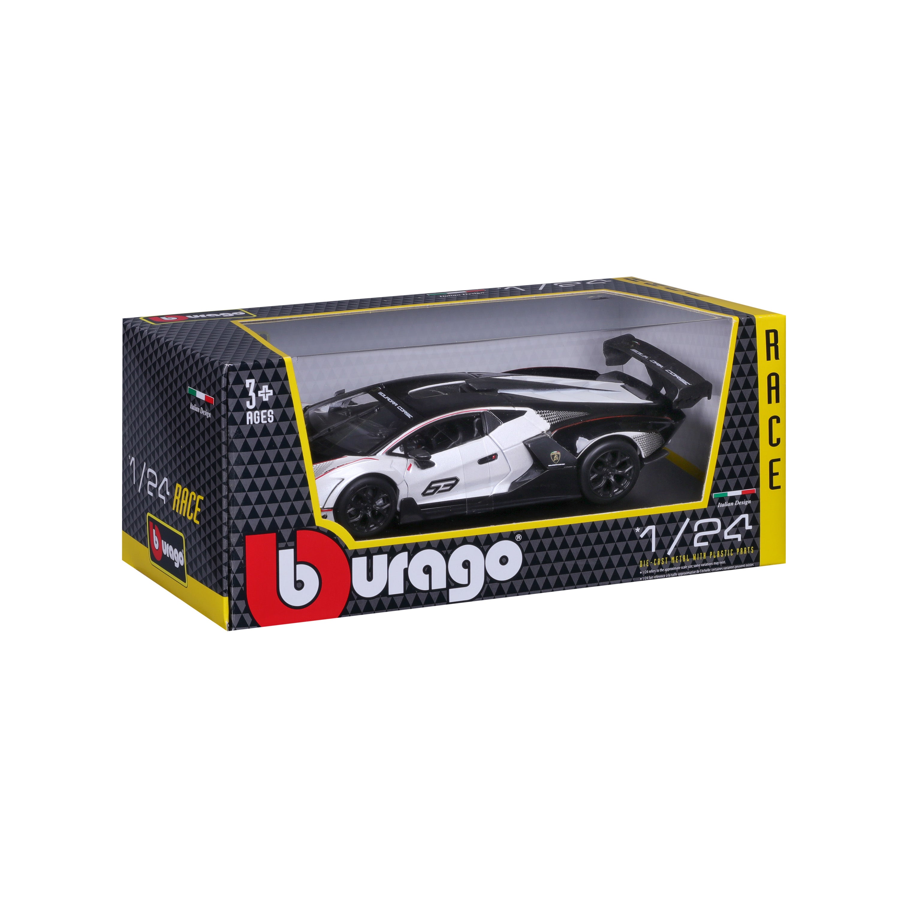 bburago-racing-lamborghini-essenza-scv12-modellauto-1-24-wei-schwarz image 2