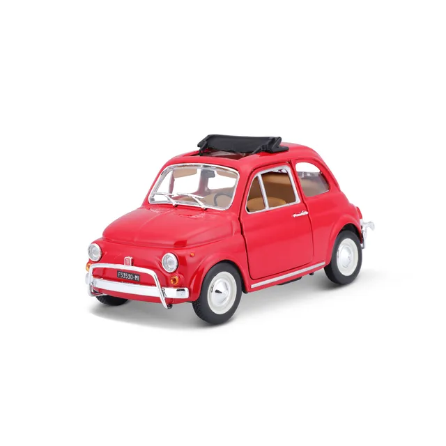 bburago-street-cars-fiat-500l-1968-1-24-modellauto-rot-oldtimer image 1