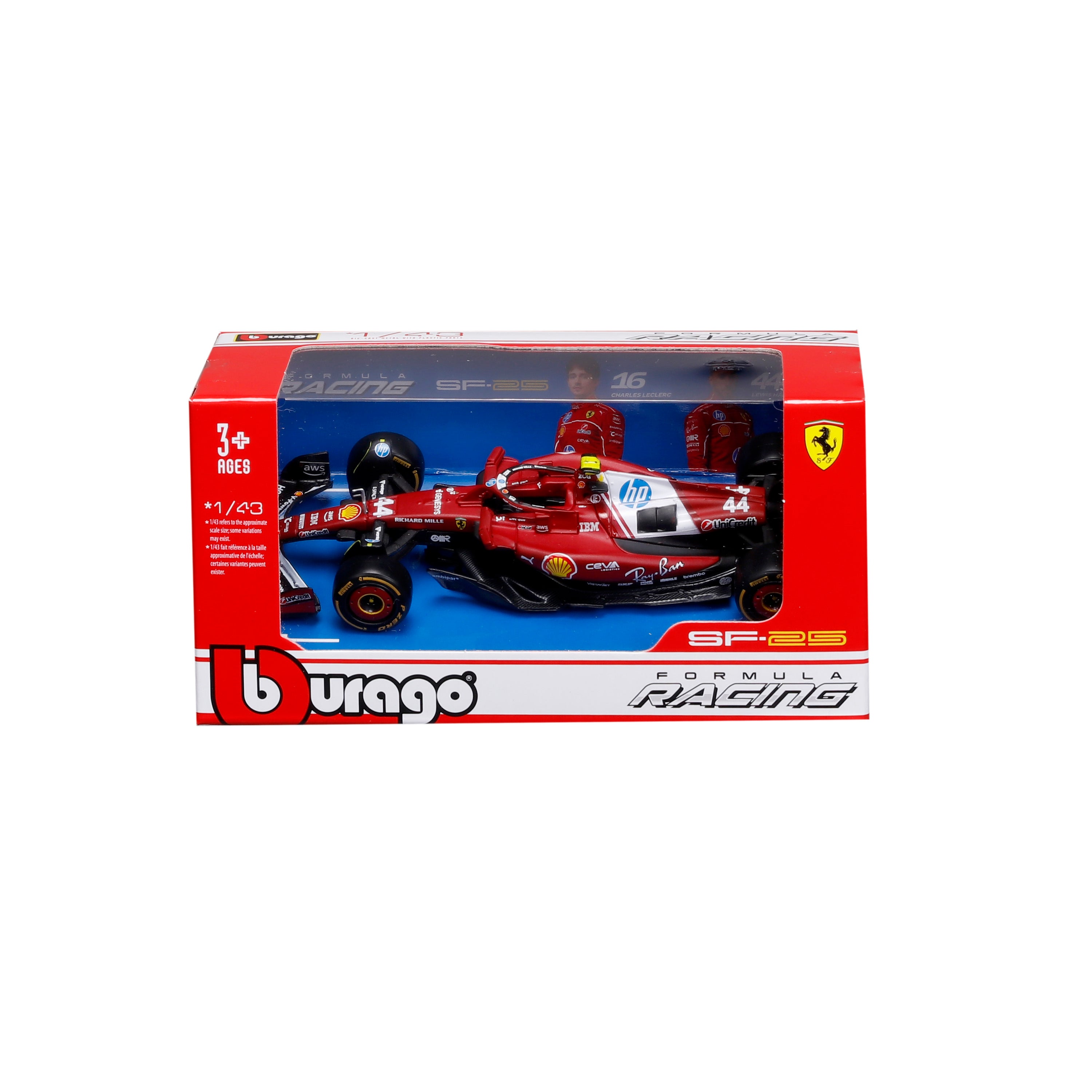 bburago-formula-1-ferrari-sf-25-hamilton-modellauto-1-43-44 image 2