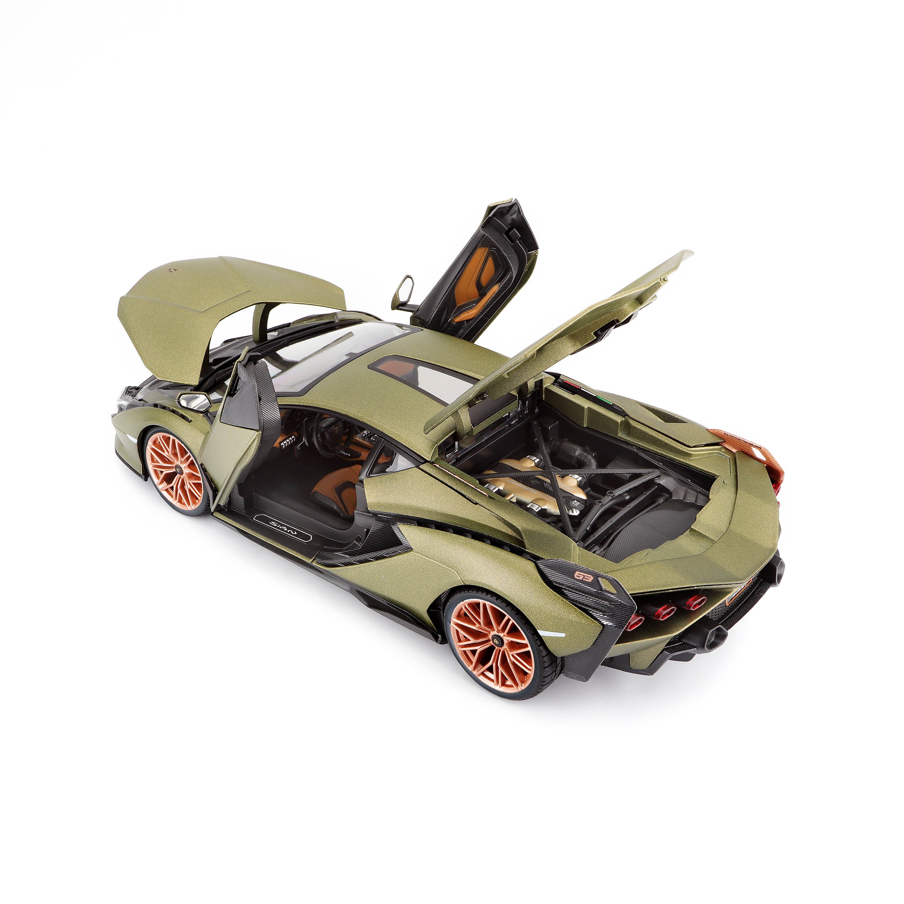 bburago-street-cars-lamborghini-sian-fkp-37-modellauto-1-18-gr-n image 5