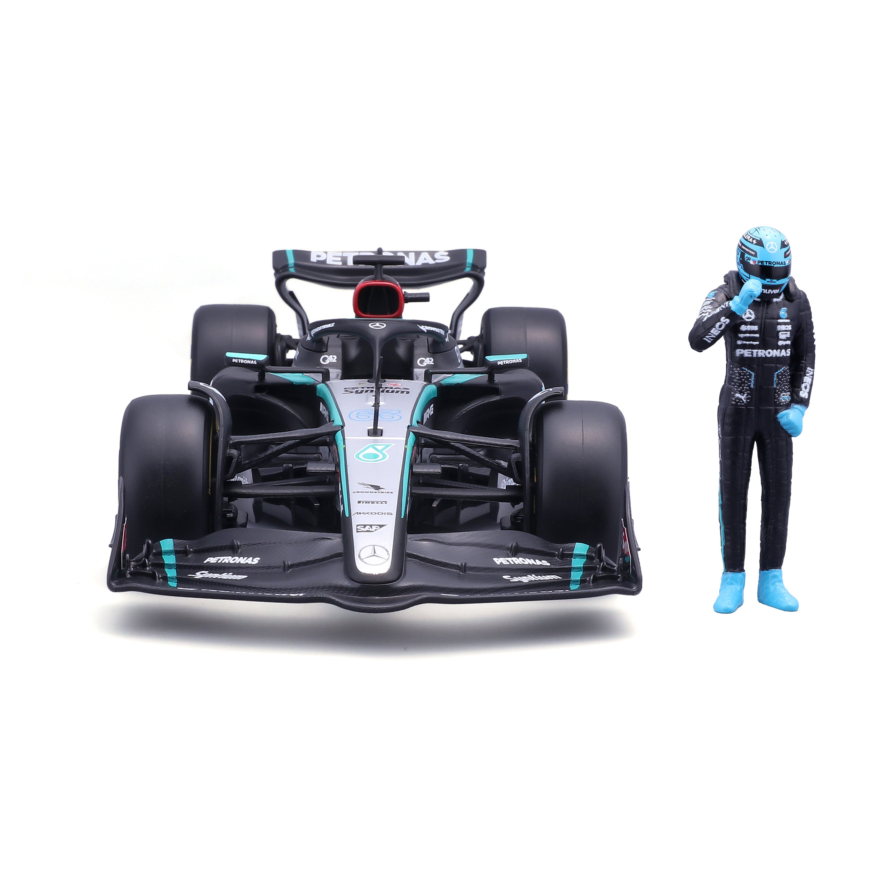 bburago-f1-mercedes-amg-w15-modellauto-1-24-russell-63 image 3