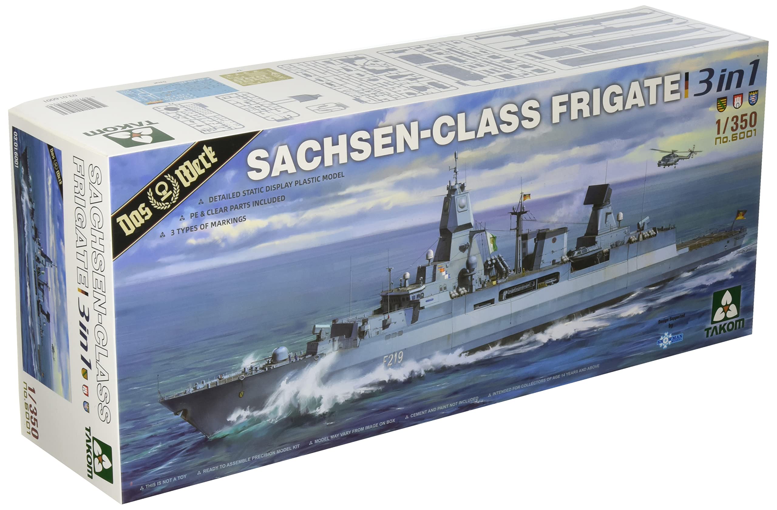 das-werk-1-350-tak6001-sachsen-fregatte-schiffsmodell-3in1 image 1