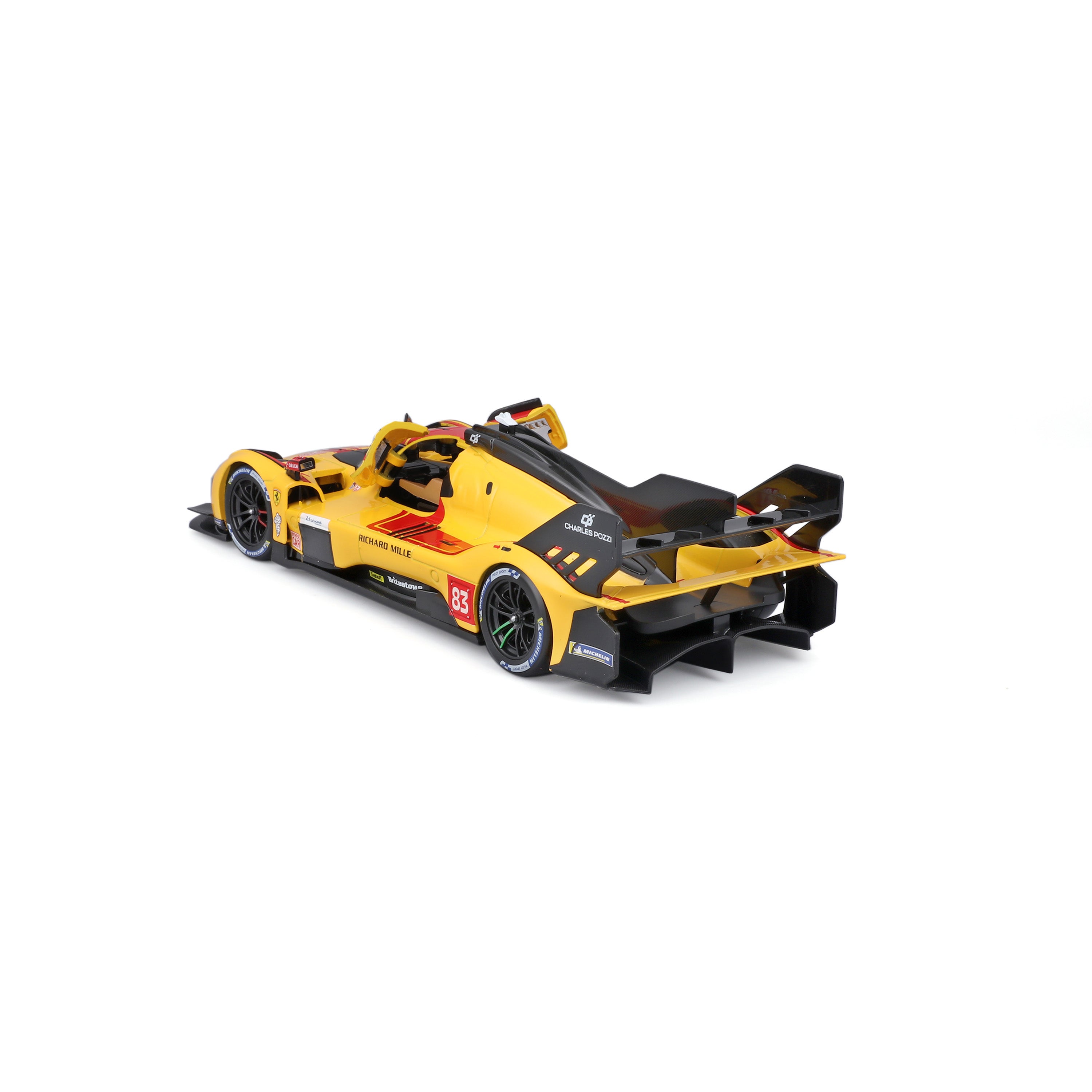 bburago-racing-ferrari-499p-modellauto-1-24-le-mans-nr-83-gelb image 5