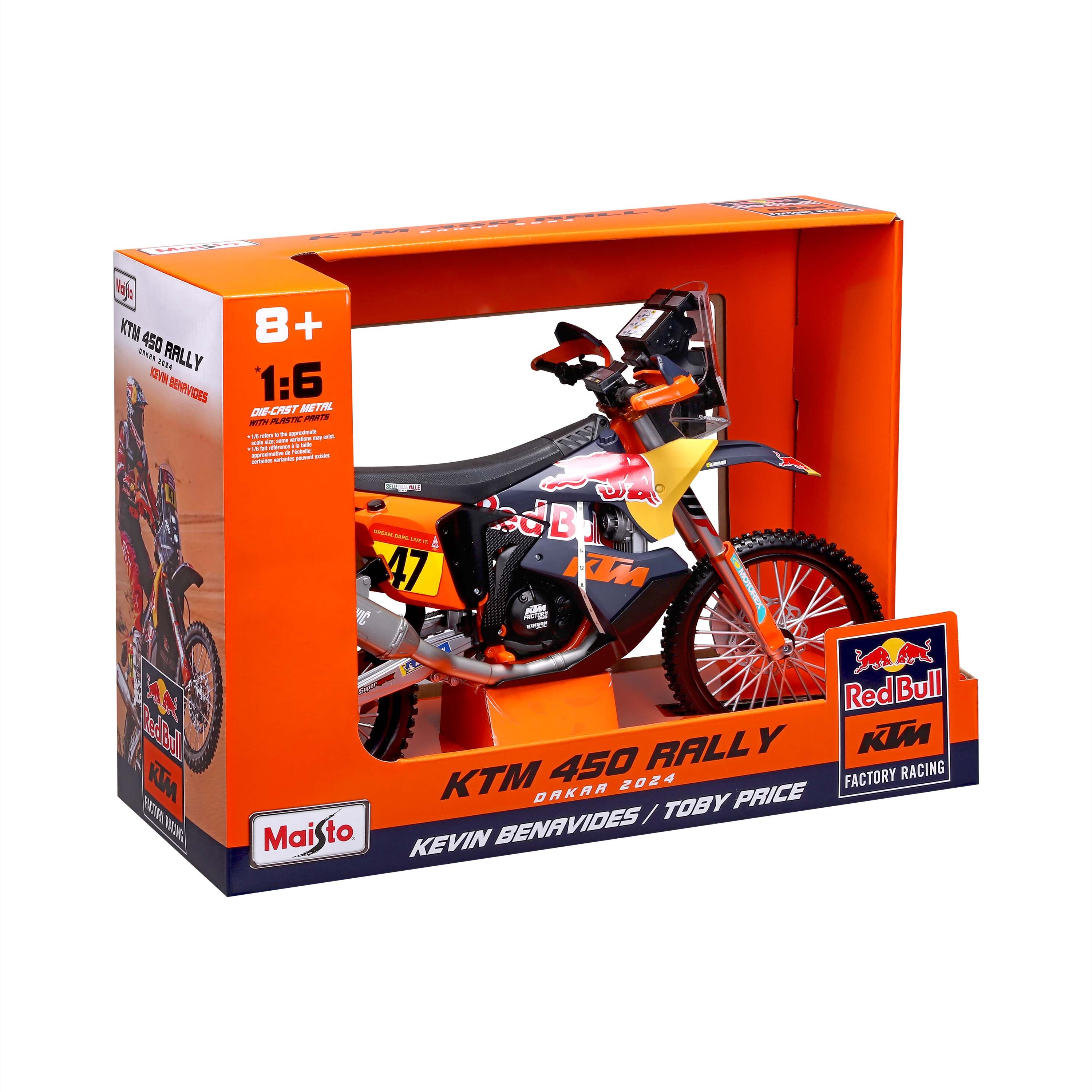 maisto-red-bull-ktm-450-rally-dakar-2024-motorradmodell-1-6 image 4