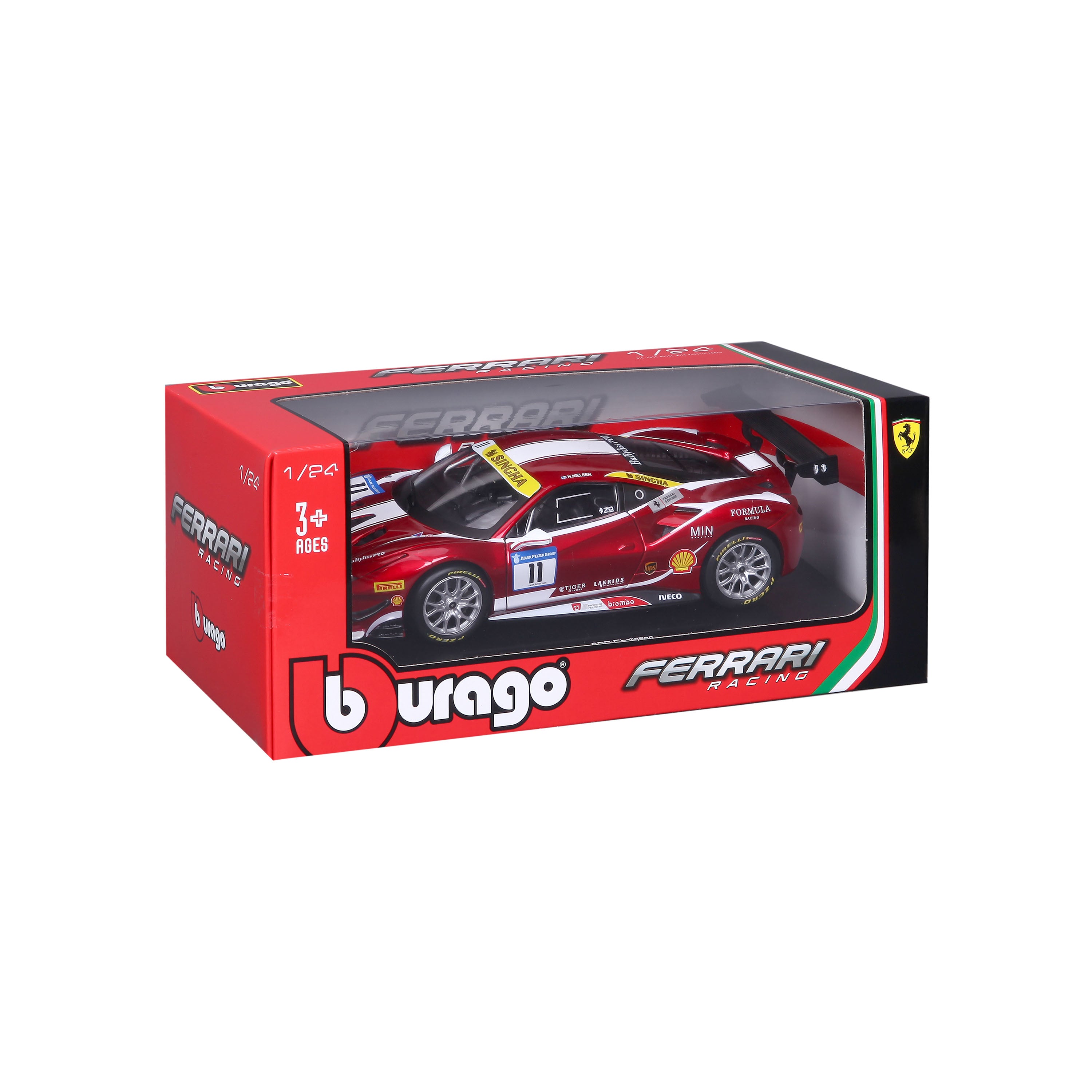 bburago-racing-ferrari-488-challenge-modellauto-1-24-rot image 2