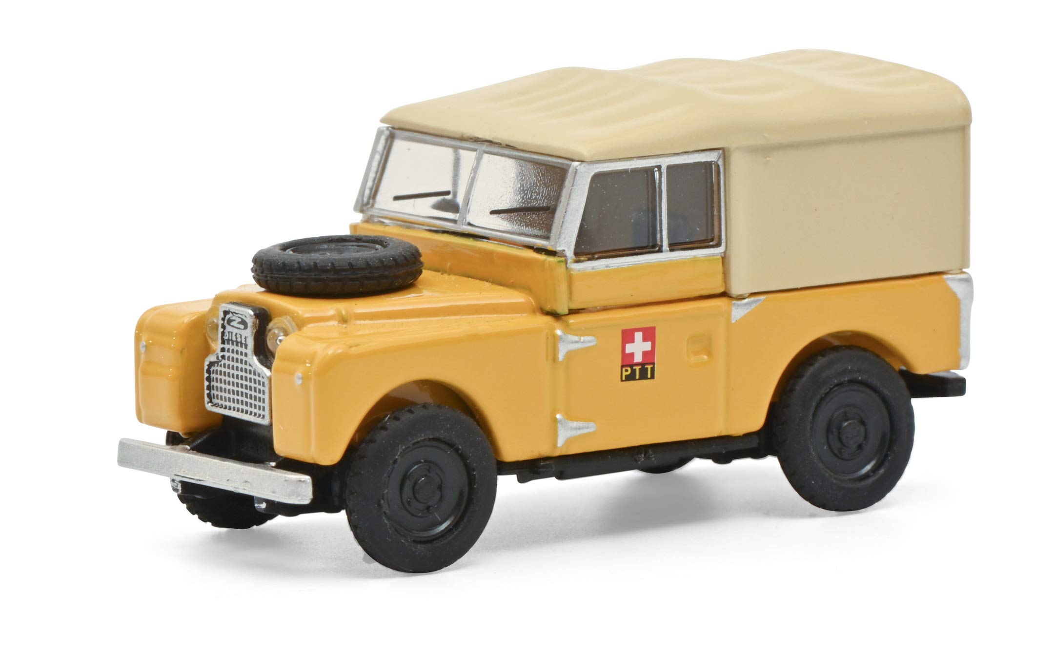 schuco-edition-land-rover-88-ptt-post-modellauto-gelb-1-87 image 1