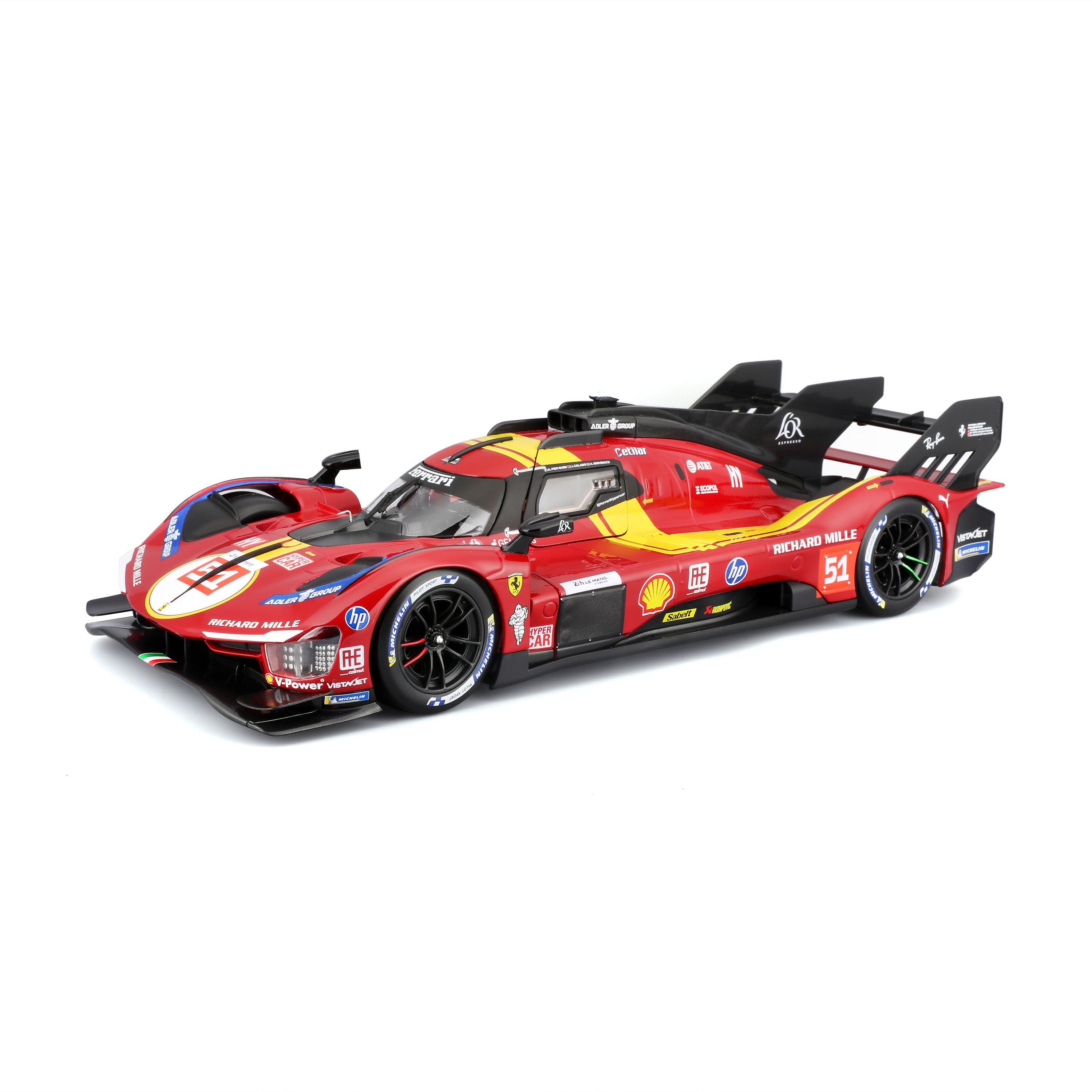 bburago-racing-ferrari-499p-hypercar-modellauto-1-18-nr-51 image 1