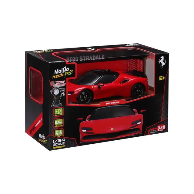 bburago-street-cars-ferrari-sf90-rc-modellauto-1-24-rot image 1