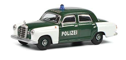 schuco-edition-mercedes-180-d-ponton-polizei-modellauto-1-64 image 2