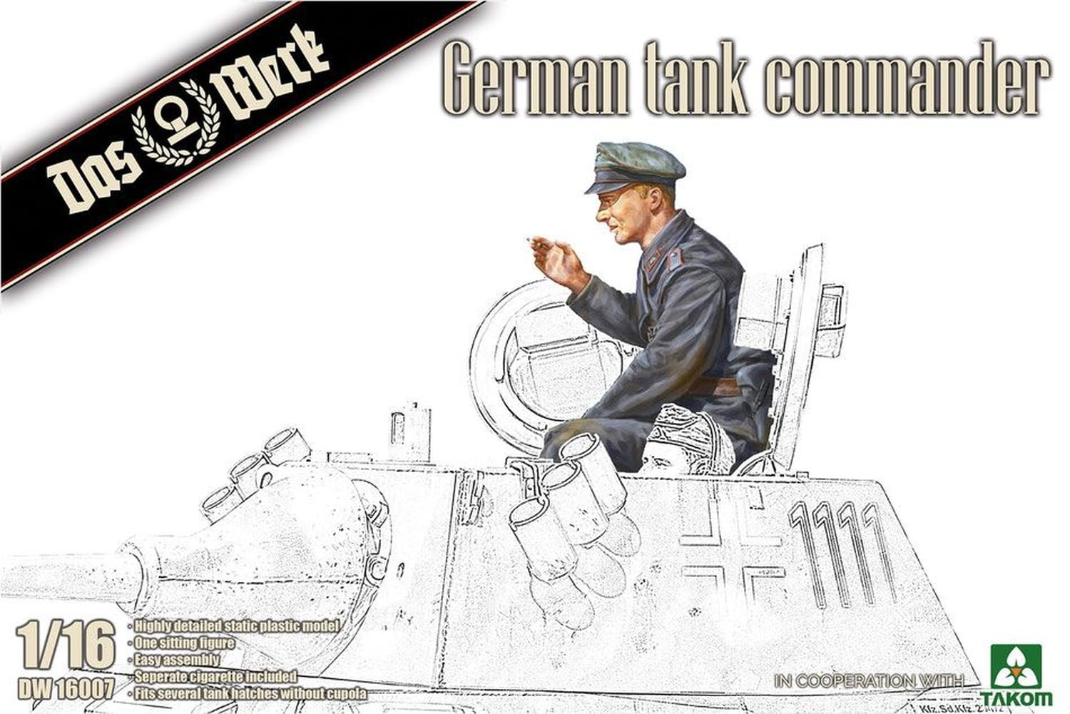 das-werk-dw16007-tank-commander-figur-1-16-bausatz-sitzend image 2
