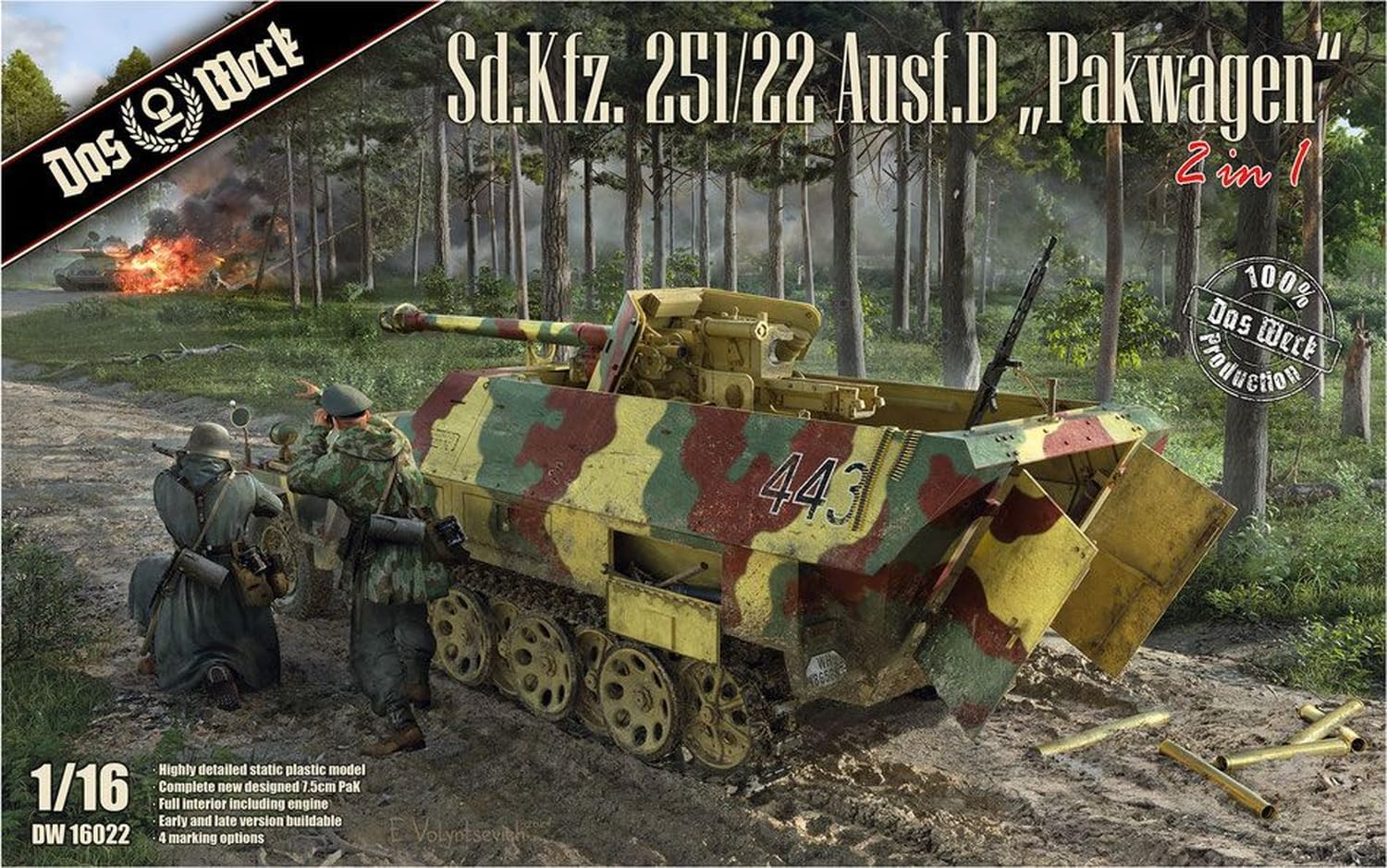 das-werk-dw16022-sd-kfz-251-22-ausf-d-modellbausatz-1-16-pakwagen image 7