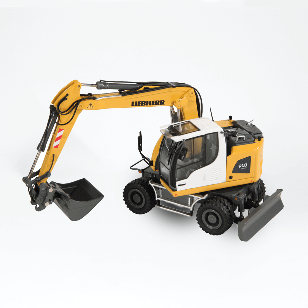 nzg-liebherr-a918-compact-bagger-modell-1-50-mobilbagger image 1